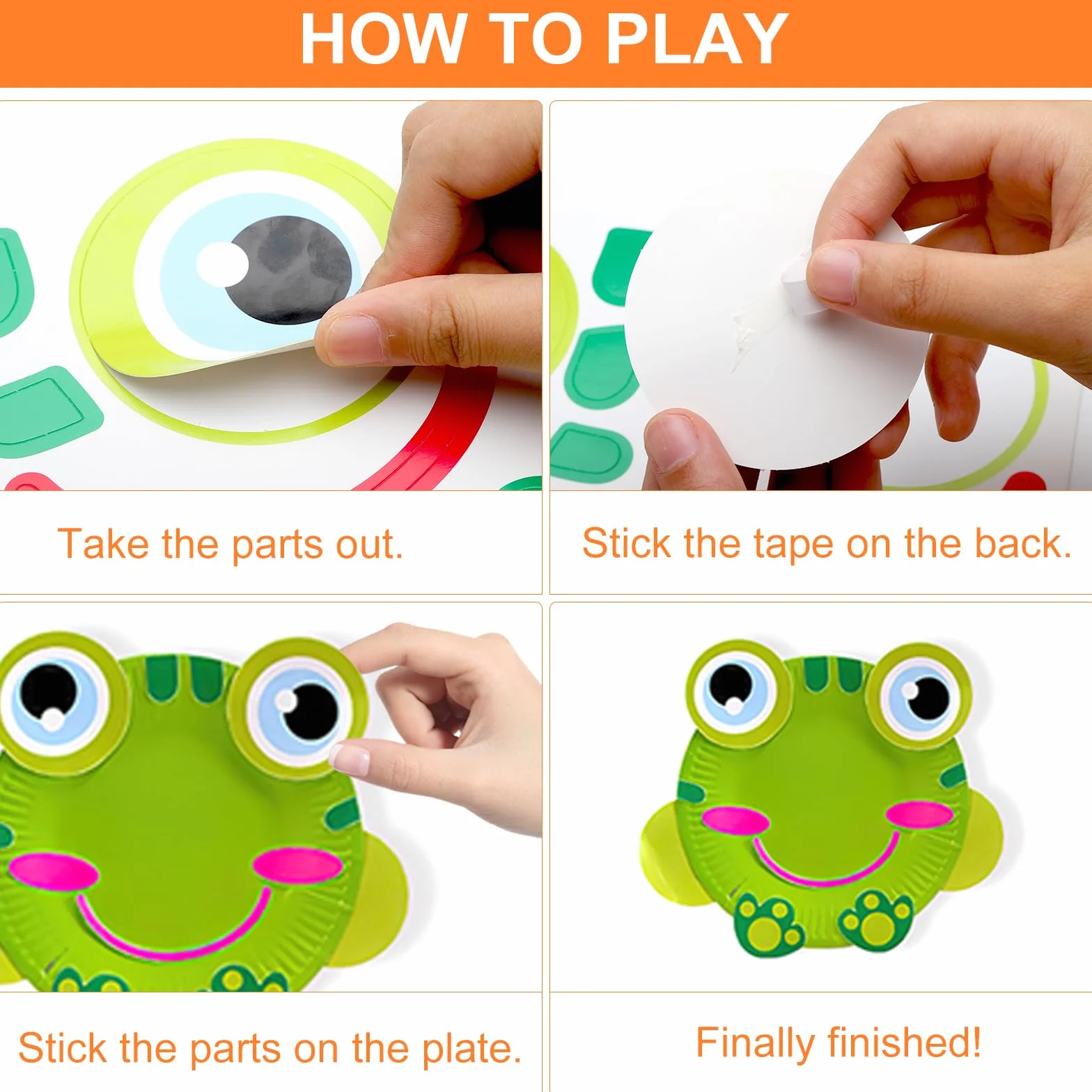 WOKICOR 10 sztuk papierowych talerzy, zestaw do majsterkowania dla dzieci, scrapbooking na urodziny dziecka, początek roku szkolnego, prezent na wiosnę, zwierzęta DIY, kreatywne talerze, zestawy do