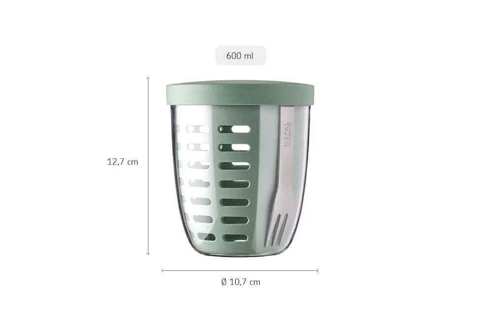 Mepal Ellipse Pojemnik na Owoce i Warzywa 600 ml Szałwia Nordycka