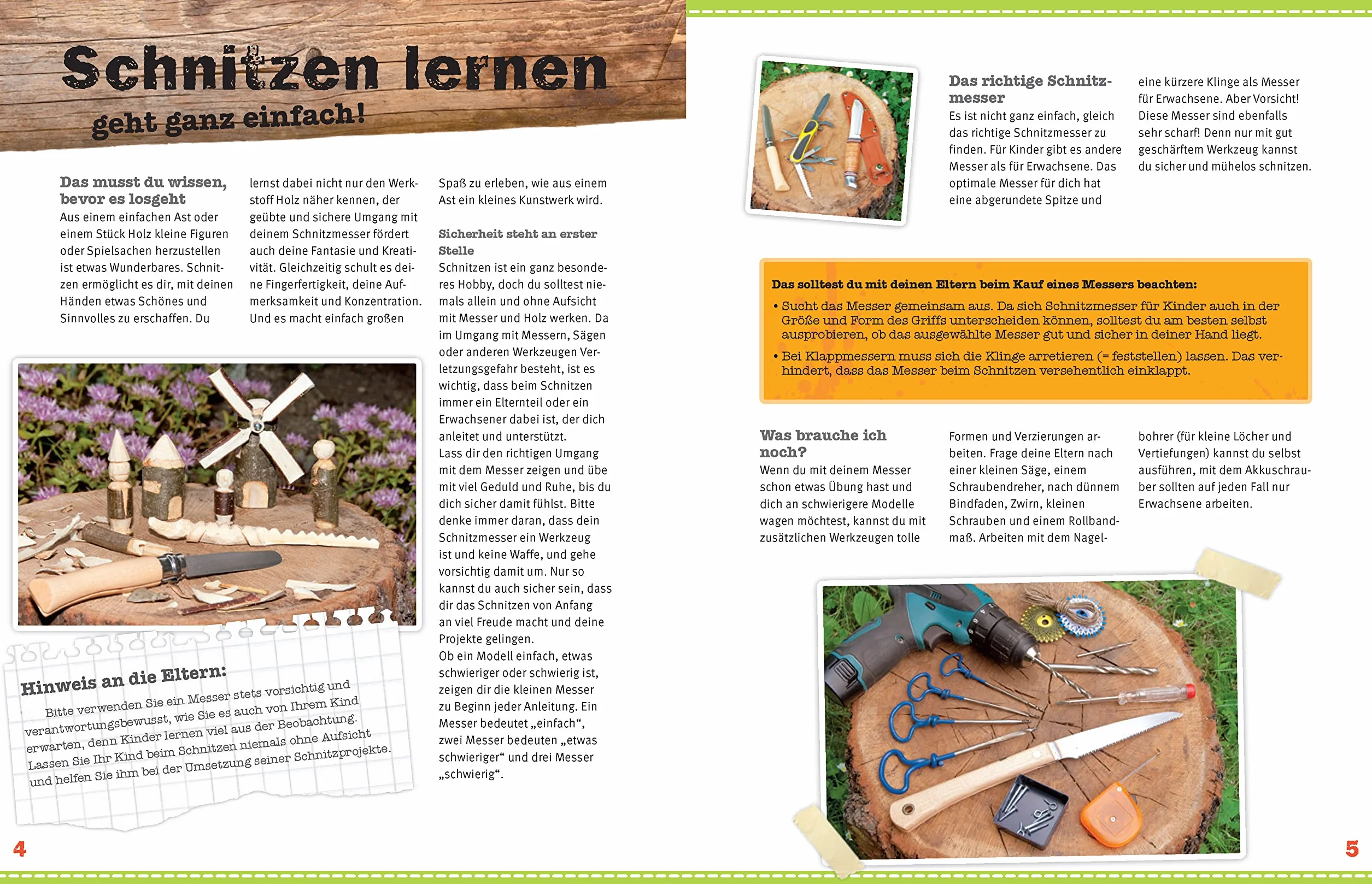 Tolle Schnitzereien I Schnitzbuch für Kinder ab 8 Jahren: 16 kreative Projekte. Mit kleiner Schnitzschule und Schritt-für-Schritt-Anleitungen
