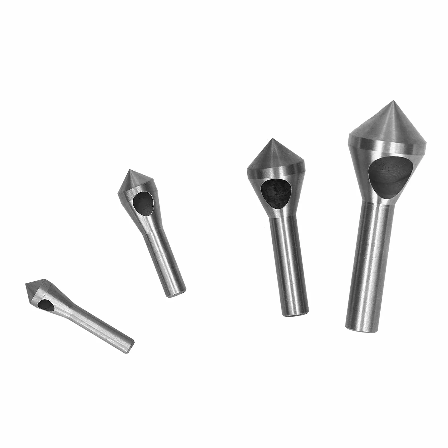Countersink Drill Bit Set 4PCS | 4241 High Speed Steel Deburring Tool | Chamfering Tool for Carbon Steel/PVC Plates/Insulating Plates | 2-20mm Oblique Hole