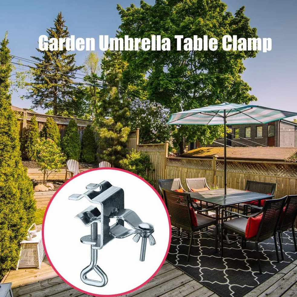 Uchwyt na parasol balkonowy, uchwyt na parasol stały klips, uchwyt na parasol balkonowy Butler, uchwyt na parasol balkonowy Zacisk stołowy do parasola Patio Uchwyt na parasol plażowy do parasoli o średnicy 24 mm-32 mm