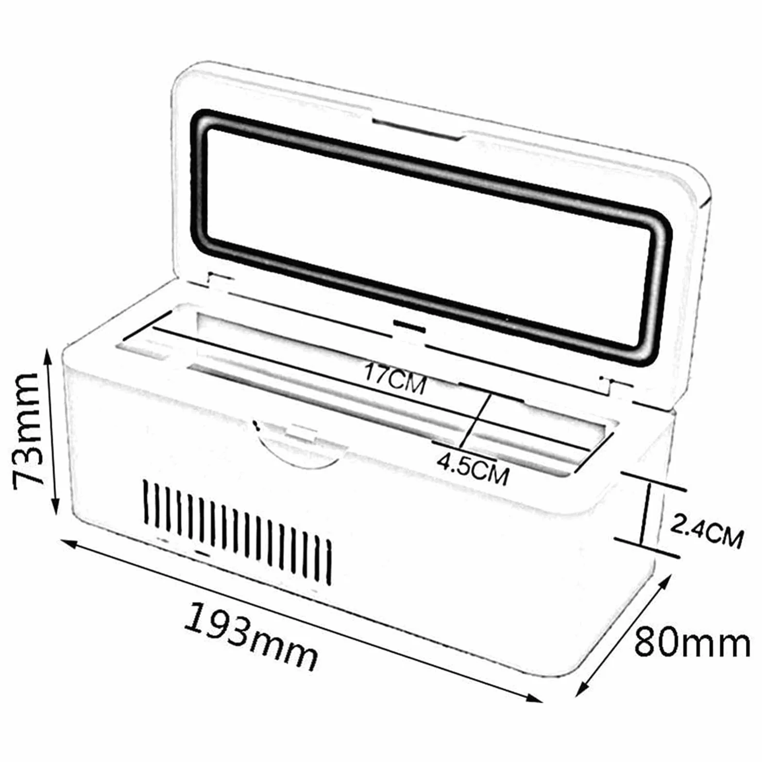 Przenośna lodówka na leki, mini lodówka na leki, chłodziarka LED 2-8°C, lodówka podróżna z baterią litową 8000 mAh