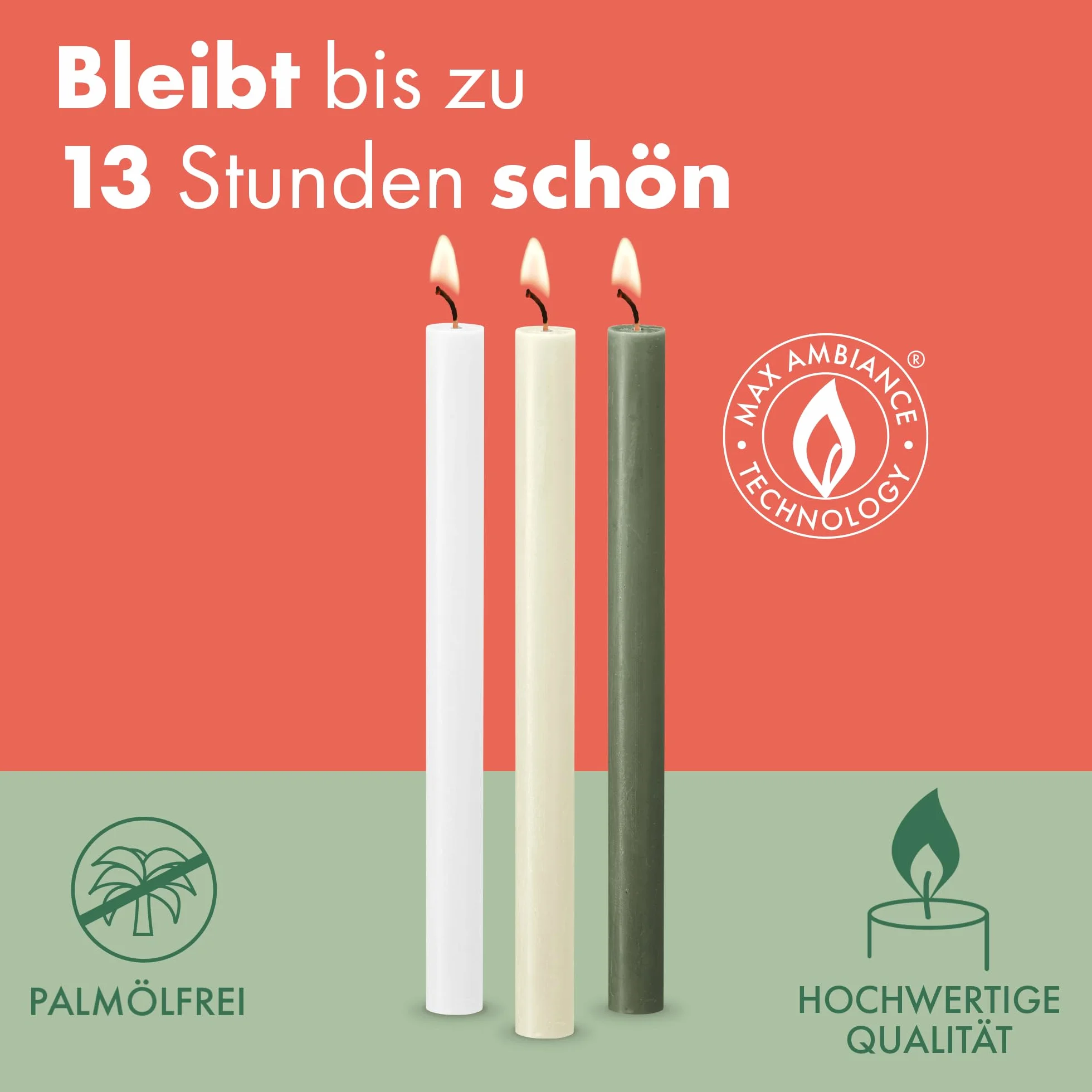 Bolsius Świeca Stołowa, Ciemnoniebieski, 9 Sztuk