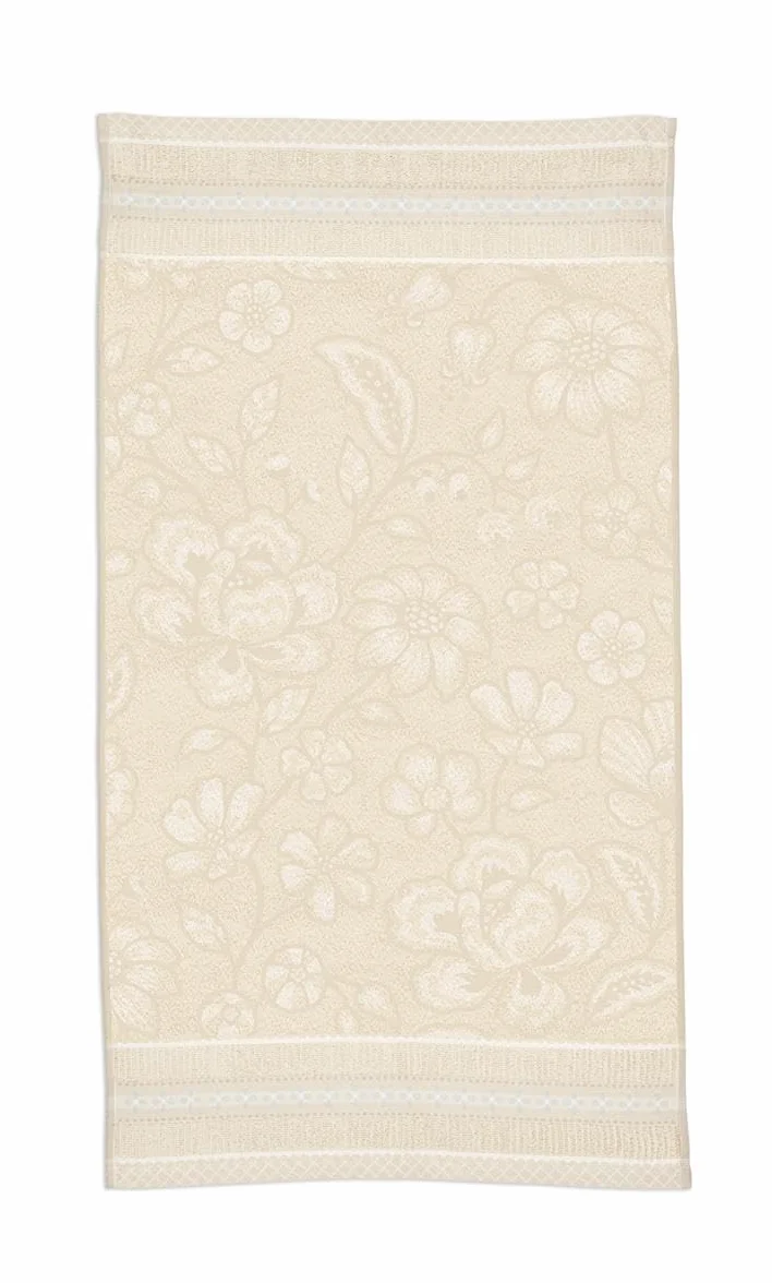 Pip Studio Jaśmin Jaquard ręcznik piaskowy 55 x 100 cm (1 sztuka)