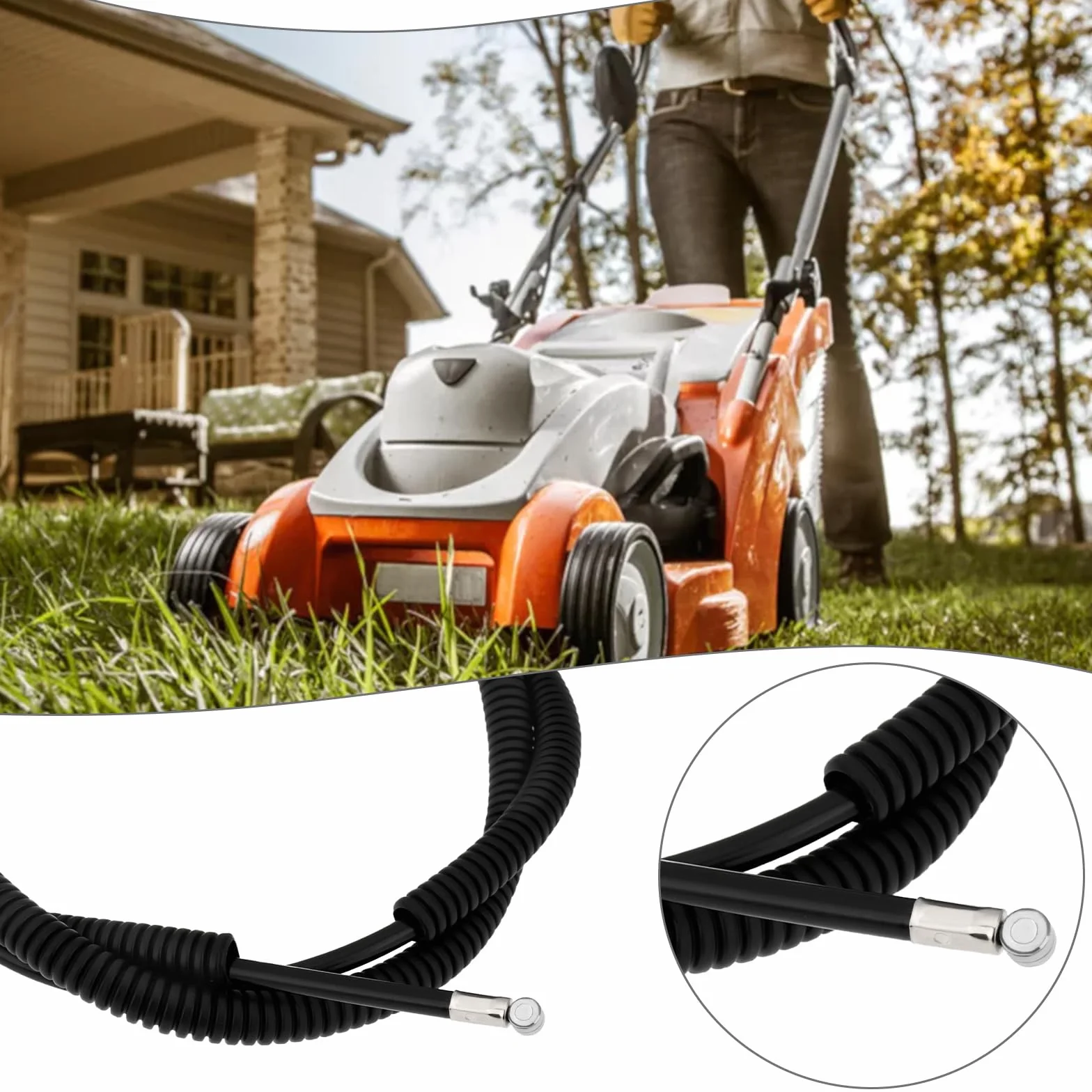 OTOTEC 1 szt. Wycinarka do szczotek trymer przepustnicy kabel część zamienna 4282 180 1100 kompatybilna z Stihl BR500 BR550 BR600 plecak dmuchawa do liści
