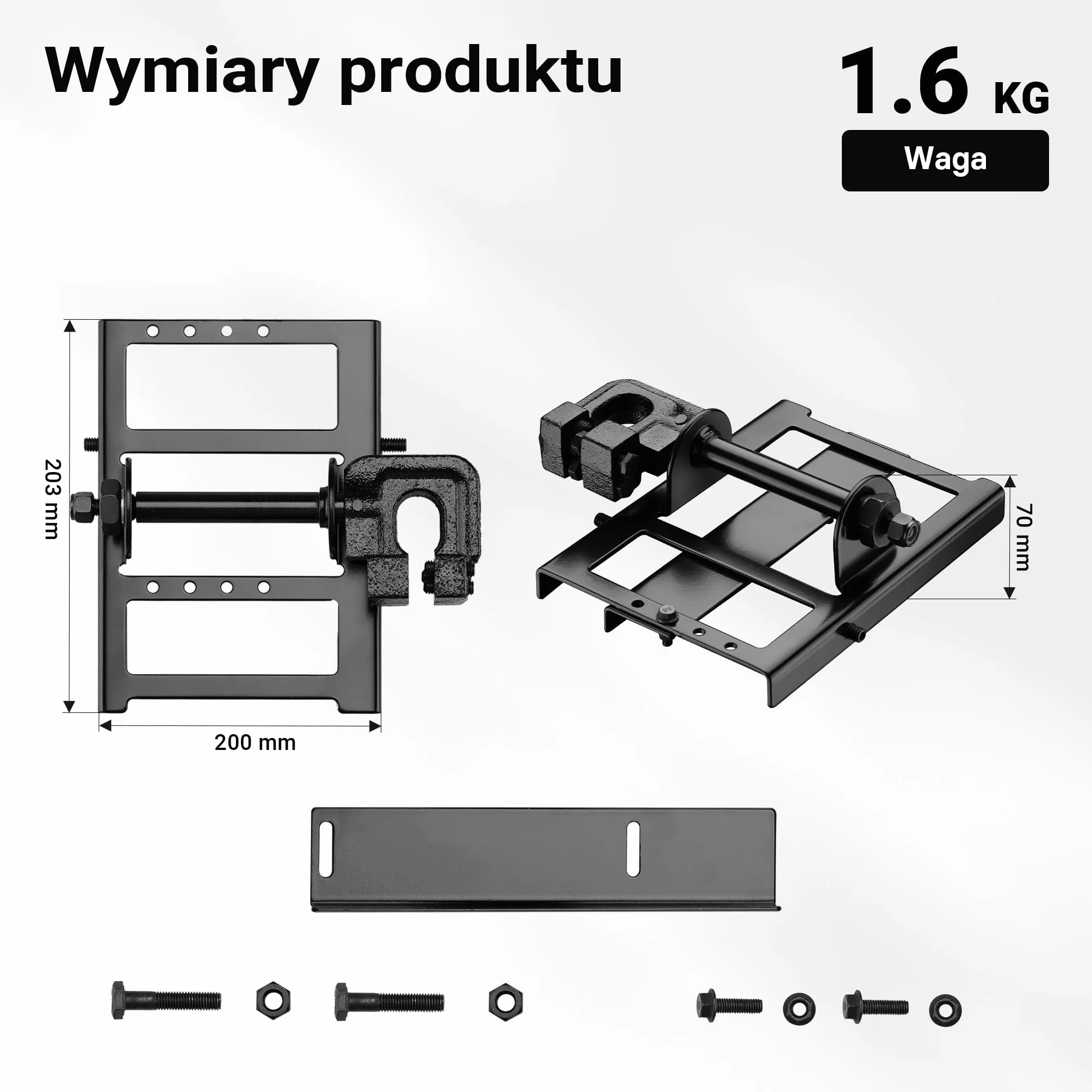 Wiltec Przystawka do cięcia drewna o szerokości cięcia 1-3 1/2", ze stali pokryta proszkowo, przewodnik do pił łańcuchowych 5-15 cm