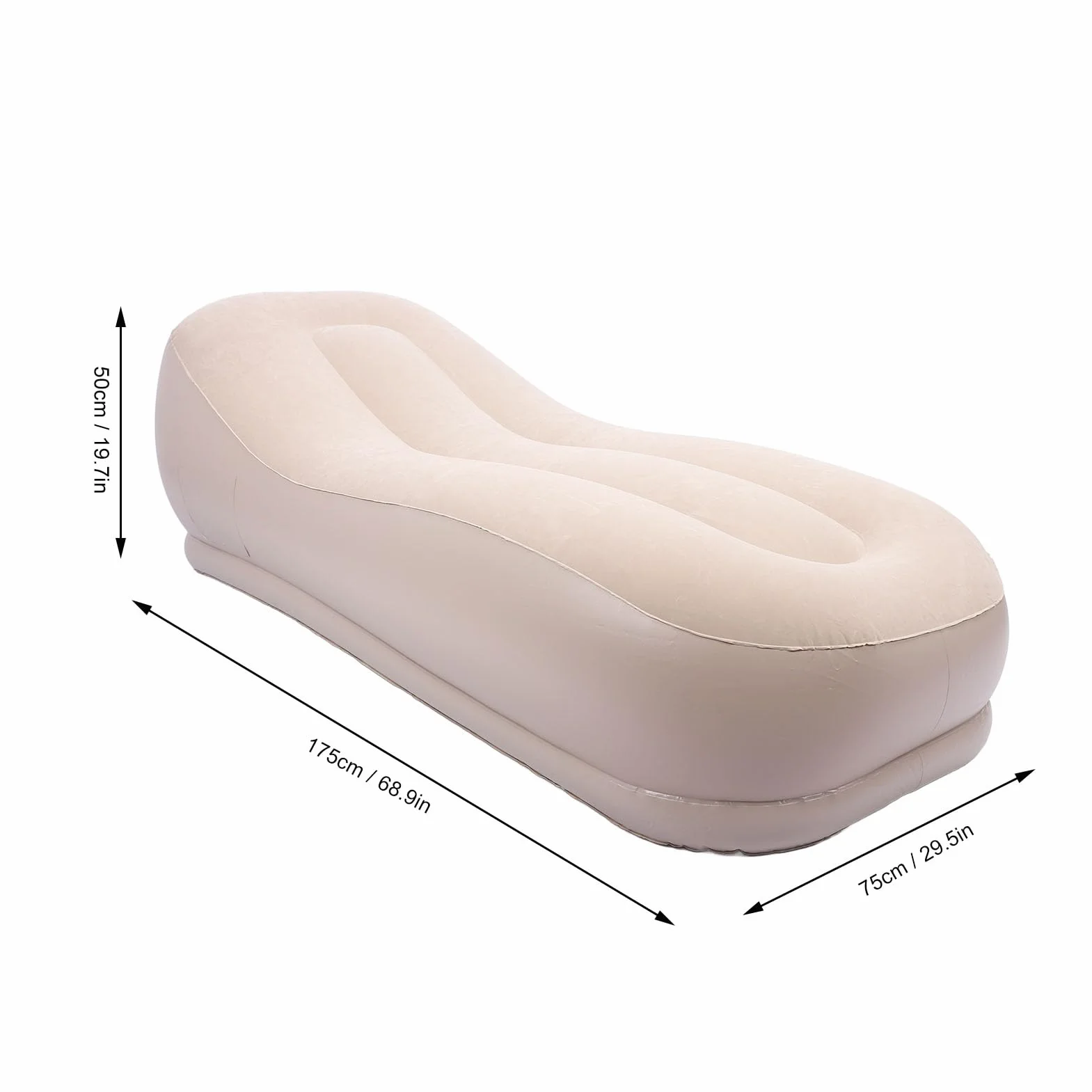 Automatycznie Nadmuchiwana Sofa Dmuchana, Przenośna Samopompująca Sofa, Dmuchana Kanapa Sofa Dmuchana Leniwy Fotel Wypoczynkowy Przytulna Rozkładana Sofa do Spania na Kempingu