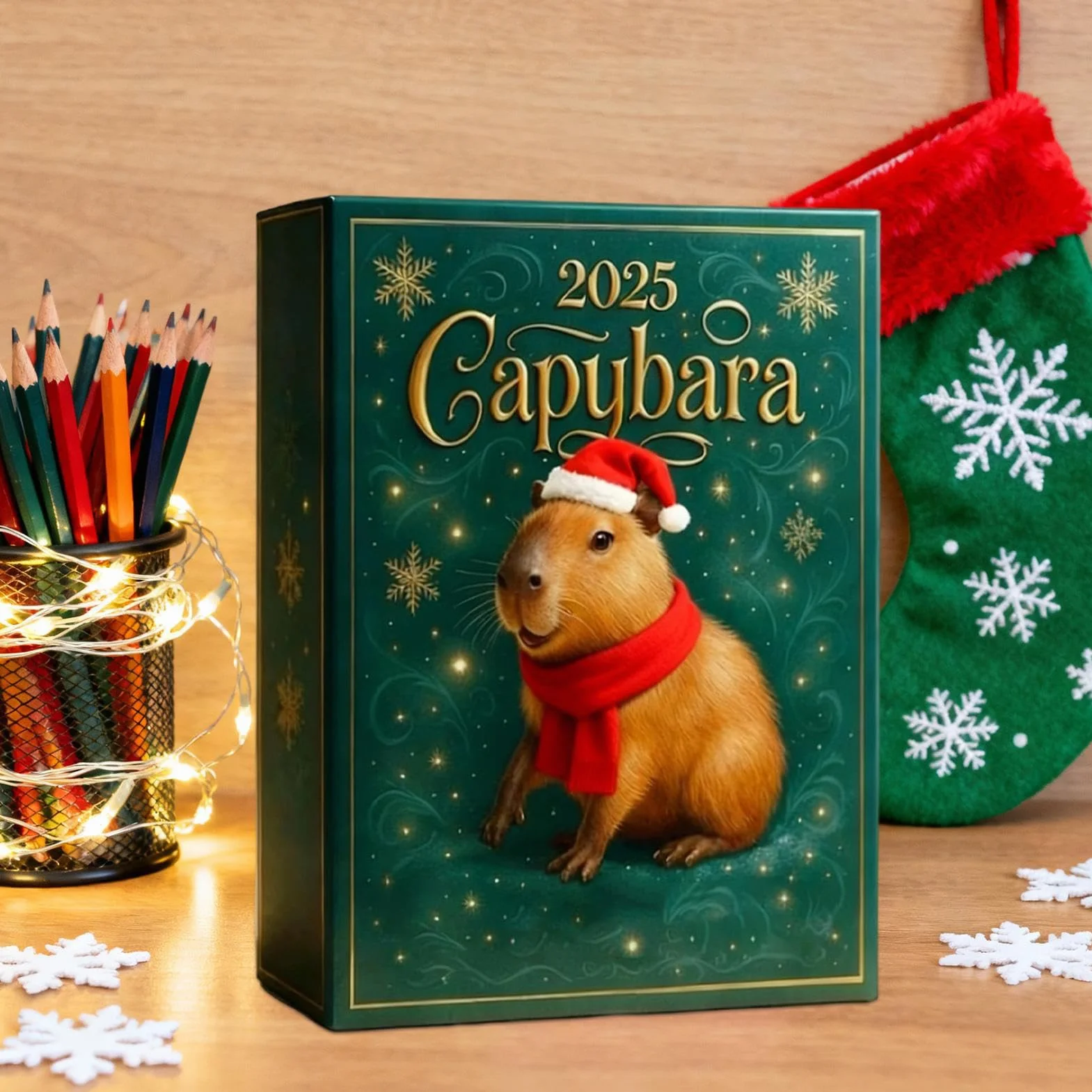 Kalendarz adwentowy Capybara 2025, odliczanie do 24 dni Bo?ego Narodzenia, 24 2D akryl 2025, niespodzianka, prezent na ?wi?ta, urodziny, dla dzieci i doros?ych