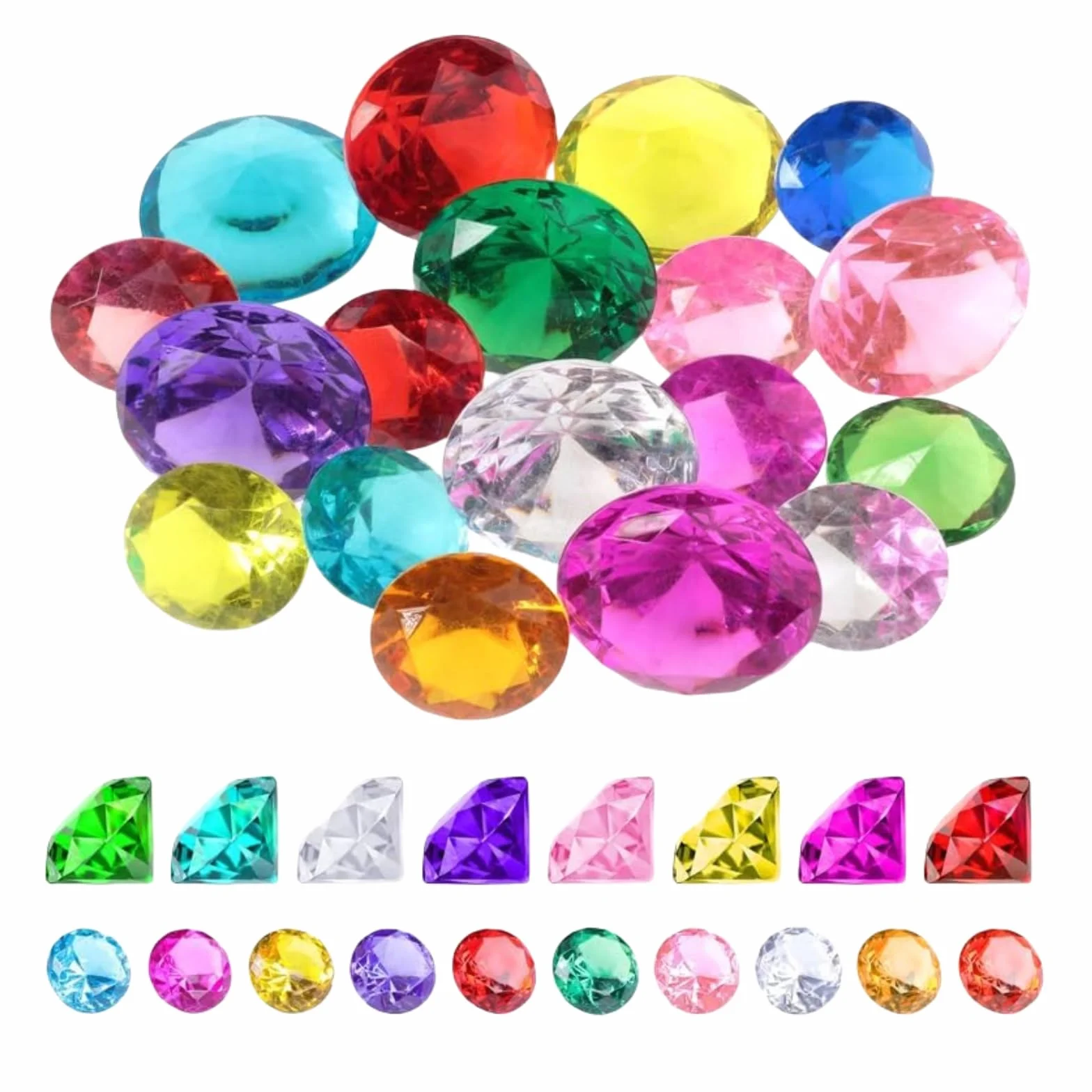 20 sztuk diamentów dla dzieci, kamienie szlachetne dla dzieci, diamenty akrylowe, zabawki do kopania kamieni szlachetnych dla dzieci, kryształki dla dzieci, dekoracyjne diamenty na imprezę piracką