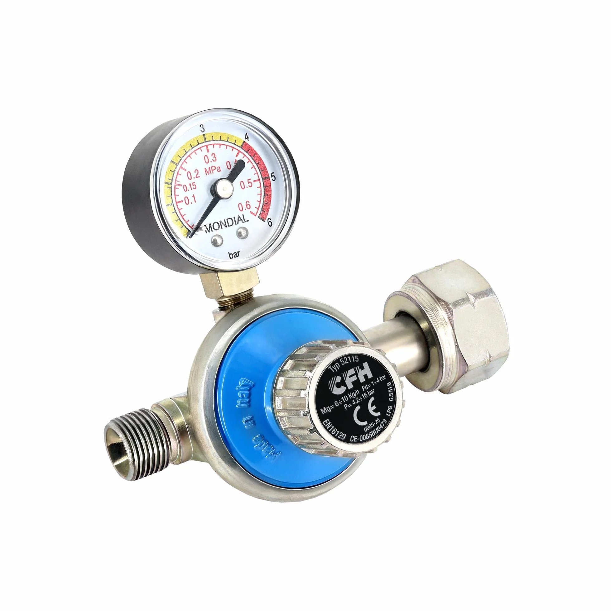 CFH Regulator propanu z manometrem 1-4 bar/DR 115, 52115