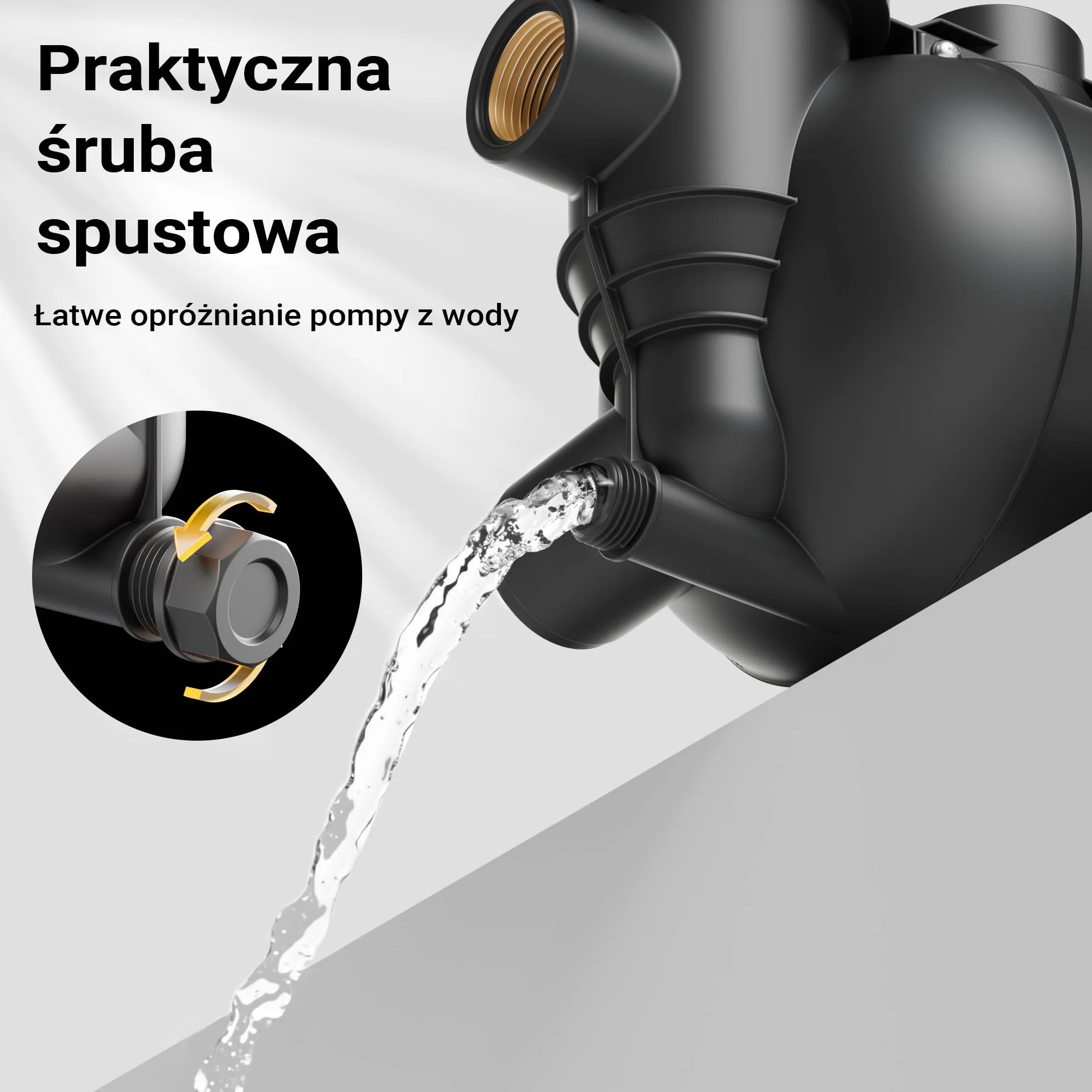 Wiltec Pompa ogrodowa 1200 W z filtrem wstępnym i obudową z tworzywa sztucznego, 3800 l/h, do nawadniania ogrodu i opróżniania basenu