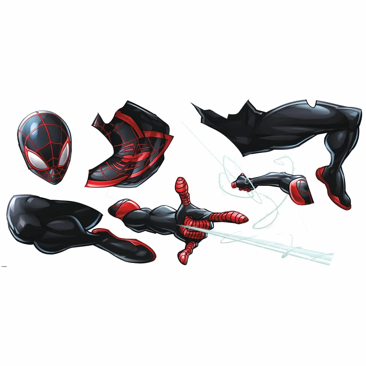 RoomMates Marvel Spider-Man Miles Morales ogromne naklejki ścienne od RoomMates, RMK3921GM