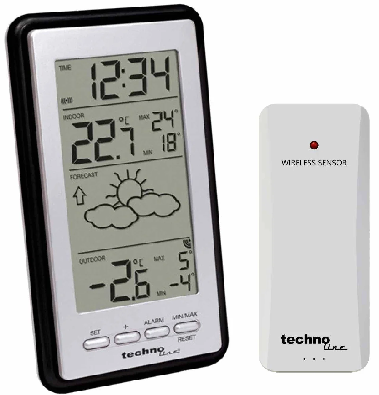 Technoline WS9130 Stacja Pogodwa, Srebrny