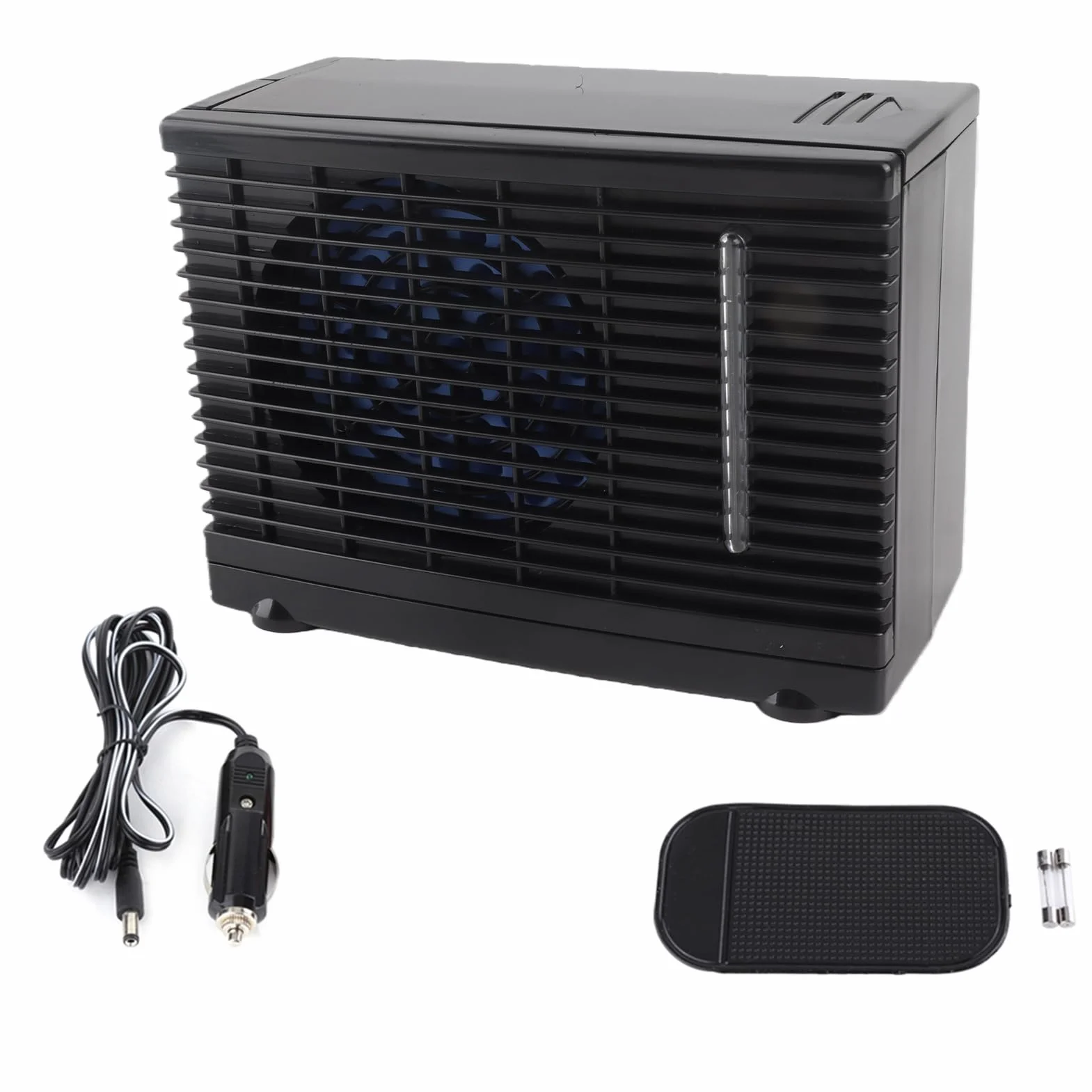 Klimatyzator samochodowy 12V Mini Chłodnica wody wyparnej Wentylator Chłodnica parowa Ciężarówka Domowa 20x11x15cm Czarny