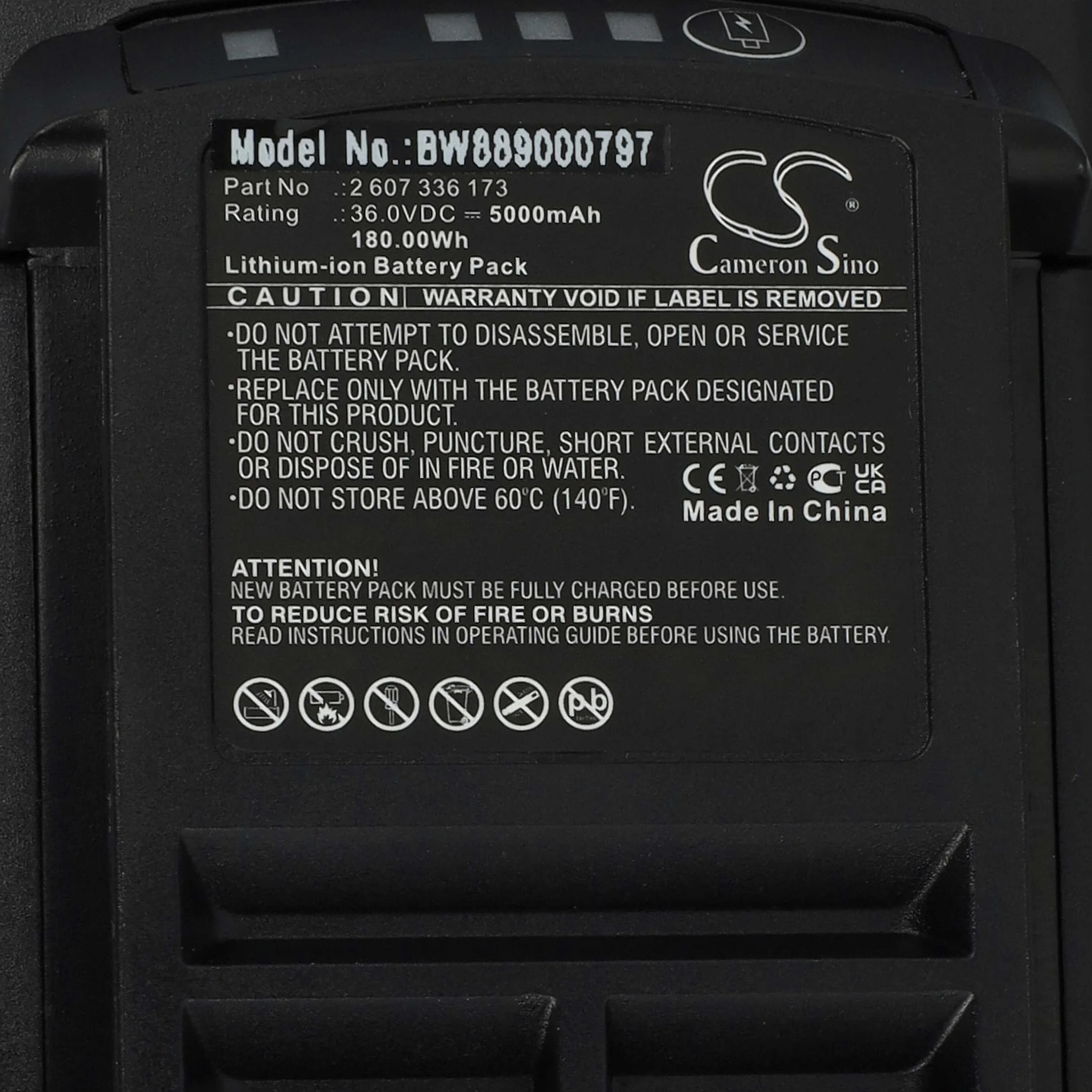 vhbw 1 x bateria kompatybilna z Honda HHH 36 AXB, HRG 416 XB PE, DP3660XA, HHT 36 AXB, HHB 36 AXB kosiarka ogrodnicza 5000mAh 36V Li-Ion