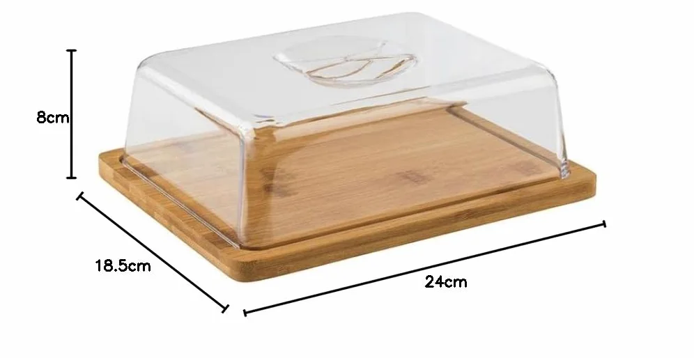 Taca z pokrywką z drewna bambusowego APS 820 24 x 18,5 cm deska do sera