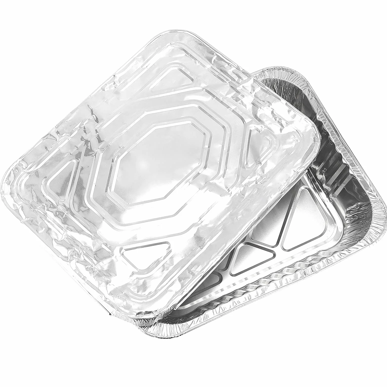 25 sztuk aluminiowych misek o pojemności 3500 ml z pokrywką, 32 x 26 x 6 cm, aluminiowe miski do grilla, z folii aluminiowej, tacki ociekowe, aluminiowe pojemniki do pieczenia, pikniku