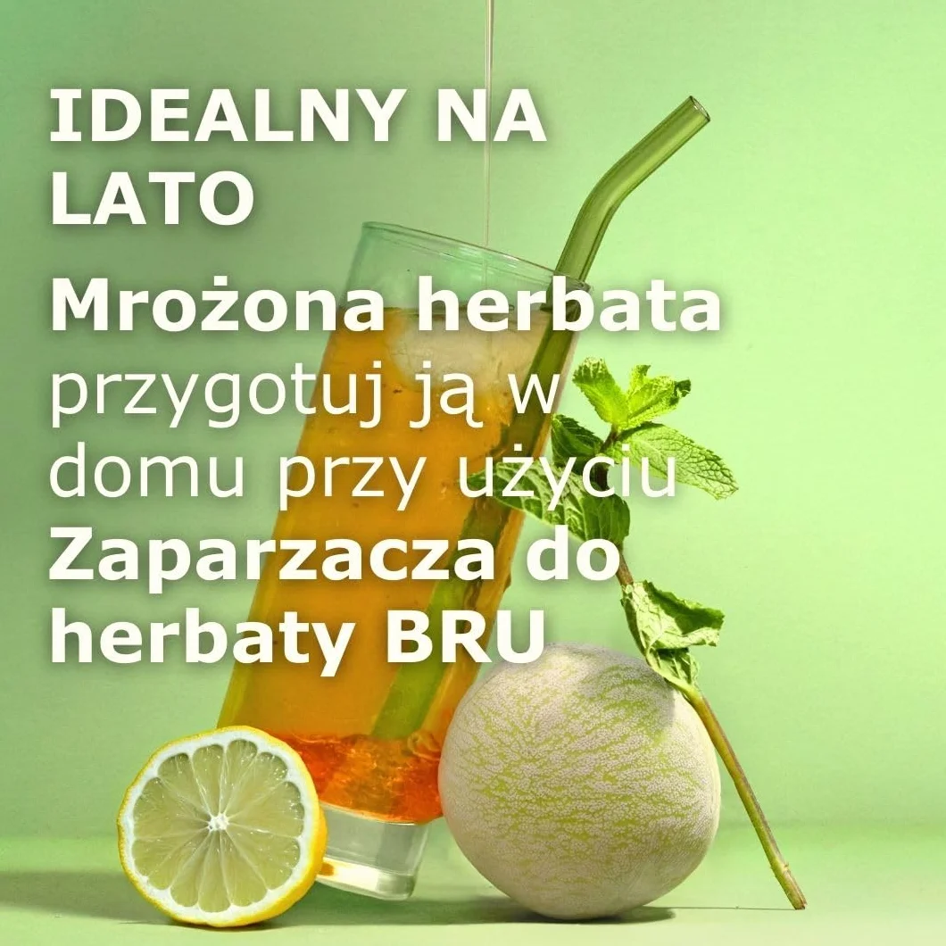 BRU Automat do herbaty sypkiej, ziół i torebek, herbata z dozownikiem gorącej wody i ekspresem, filtr wodny po naciśnięciu przycisku
