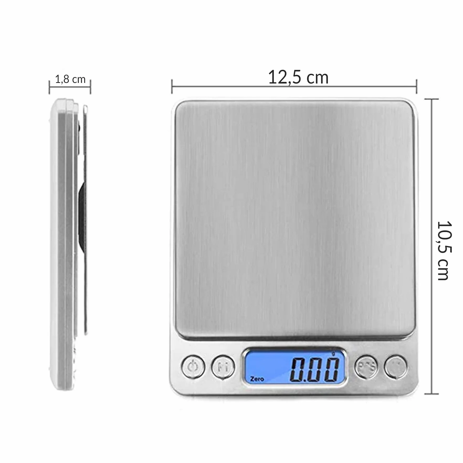 Retoo Cyfrowa Waga Kieszonkowa 200 g/0,01 g z Funkcją Tarowania i Wyświetlaczem LCD, Probiercza, Złota, do Monet, Tabletek, Biżuterii, Srebrna, Mini Kuchenna