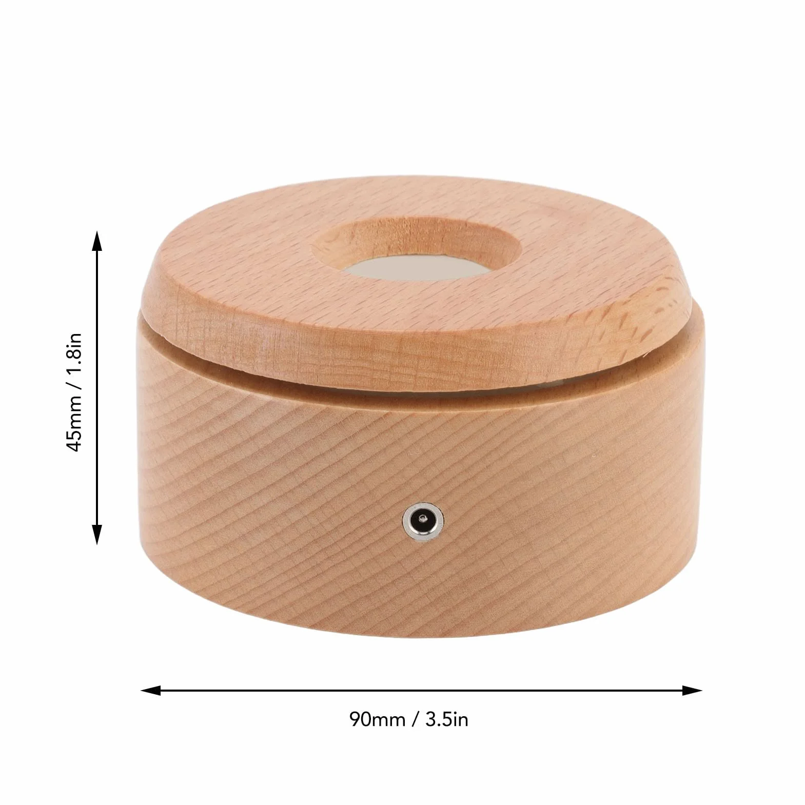 Drewniana Podstawa świetlna Led Obrotowa Wielomodowa ściemnianie Dotykowe Kolorowa Podstawa Lampy USB Kryształowa Podstawa Grafiki 3D Art Stojak Wystawowy LED