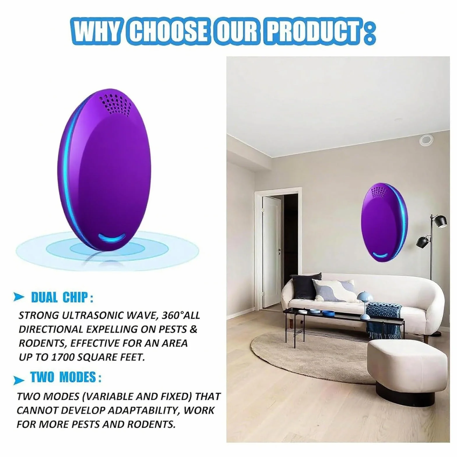 Easy to Use,Effective,Suitable for Indoor,1 Pack,Purple