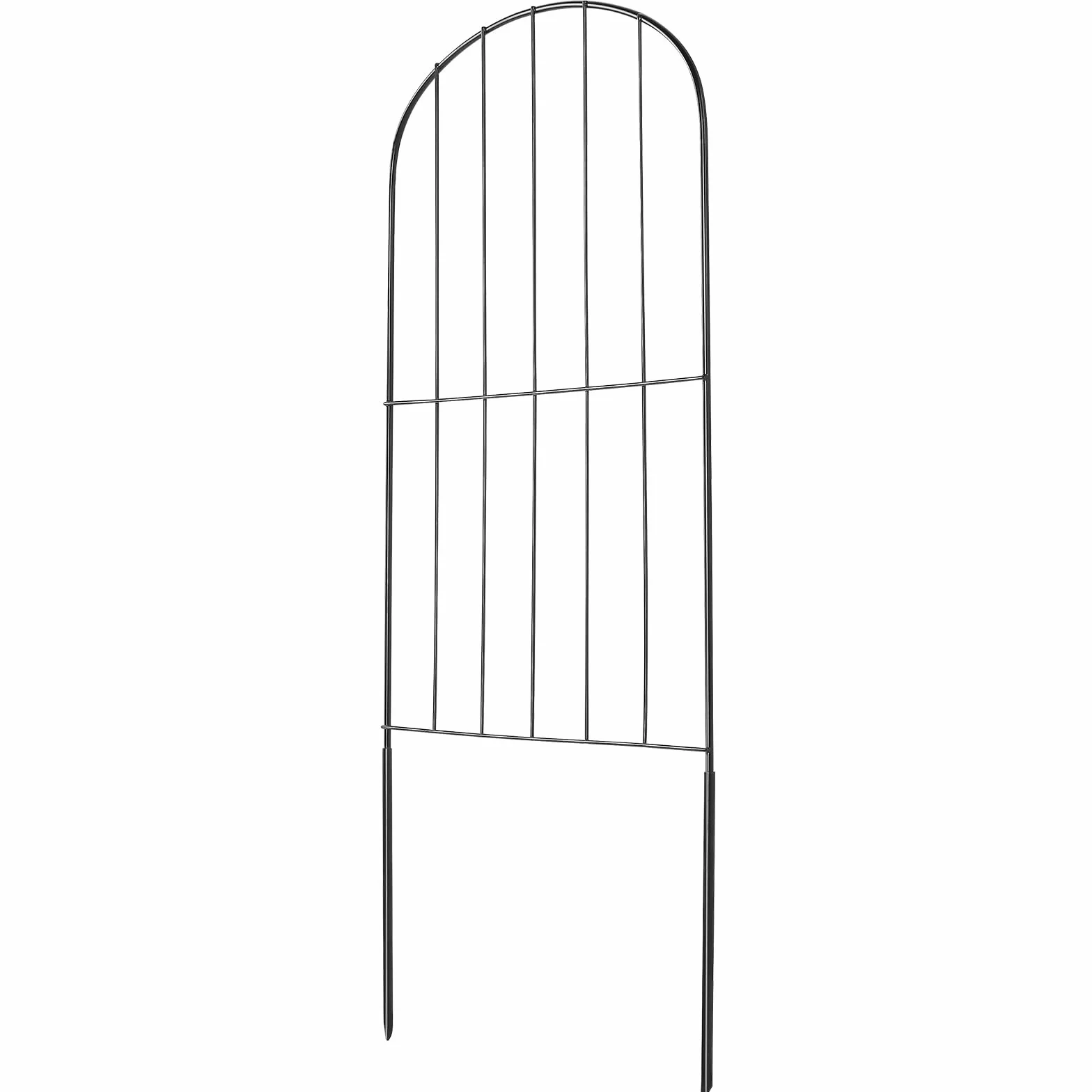VEVOR Dekoracyjne ogrodzenie ogrodowe, 61 x 33 cm, metalowe ogrodzenie ze stali węglowej, 5,08 cm, odstęp między kolcami, płot dla psów, siatka ogrodzeniowa, metalowe elementy ogrodzenia, w zestawie