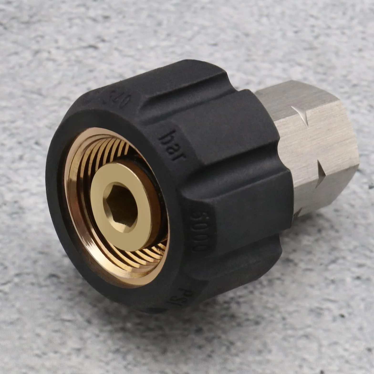 ECSiNG Adapter do myjki ciśnieniowej żeński metryczny M22 do 1/4 cala żeński NPT montaż metalowy adapter węża myjki ciśnieniowej gniazdo szybkiego połączenia