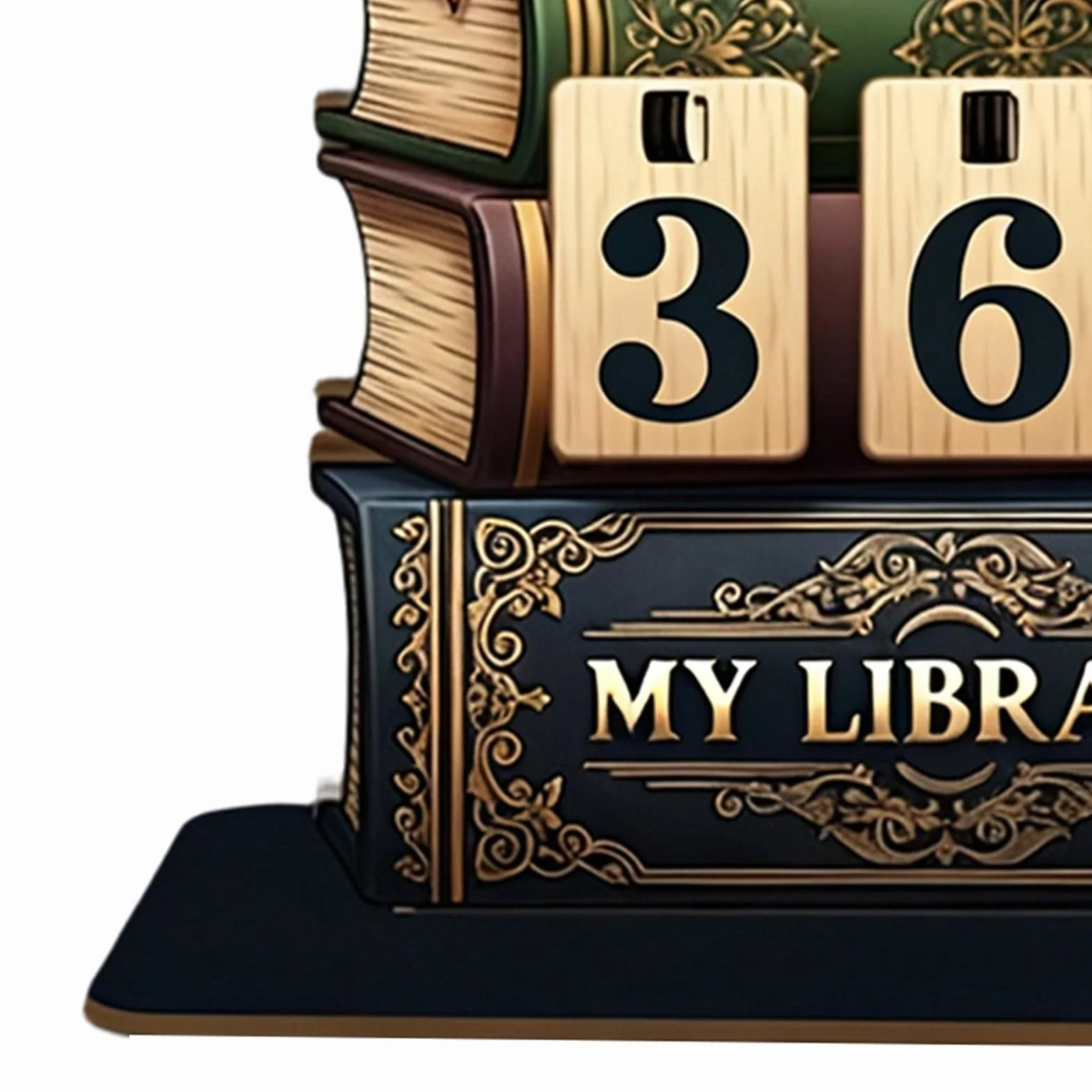 Licznik Przeczytanych Książek | Znak Wyzwania Czytelniczego | Drewniany Licznik Książek z Regulowanymi Klockami | do Biblioteki Gabinetu Salonu Dekoracji