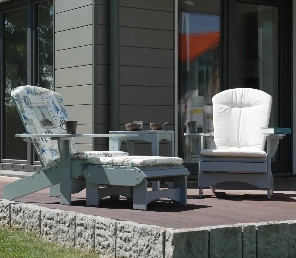 Original Dream-Chairs since 2007 Stolik boczny „Comfort” de luxe w kolorze szarym, mały stolik do ogrodu, na balkon, stolik boczny na jedzenie i napoje