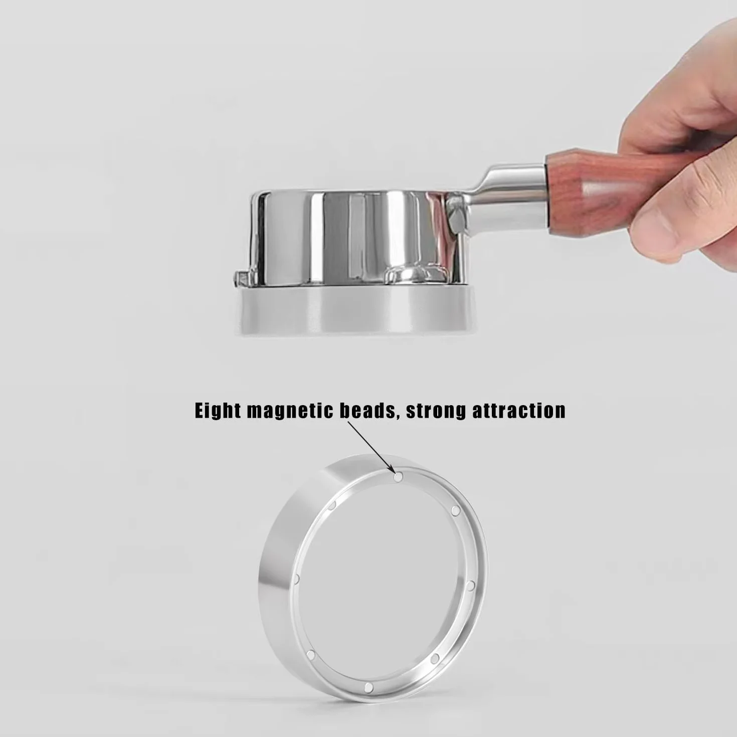 Magnetyczny lejek dozujący 54 mm do kawy Breville Sage srebrny