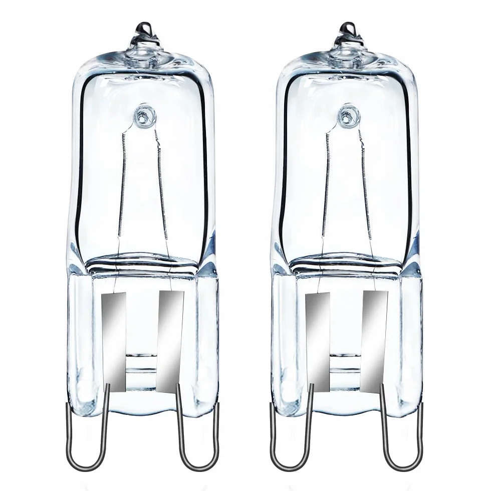 GMY Lampa halogenowa G9 40 W, 230 V, do piekarnika i kuchenki mikrofalowej, odporna na wysokie temperatury, 300°C, 2 sztuki, ciepła biel