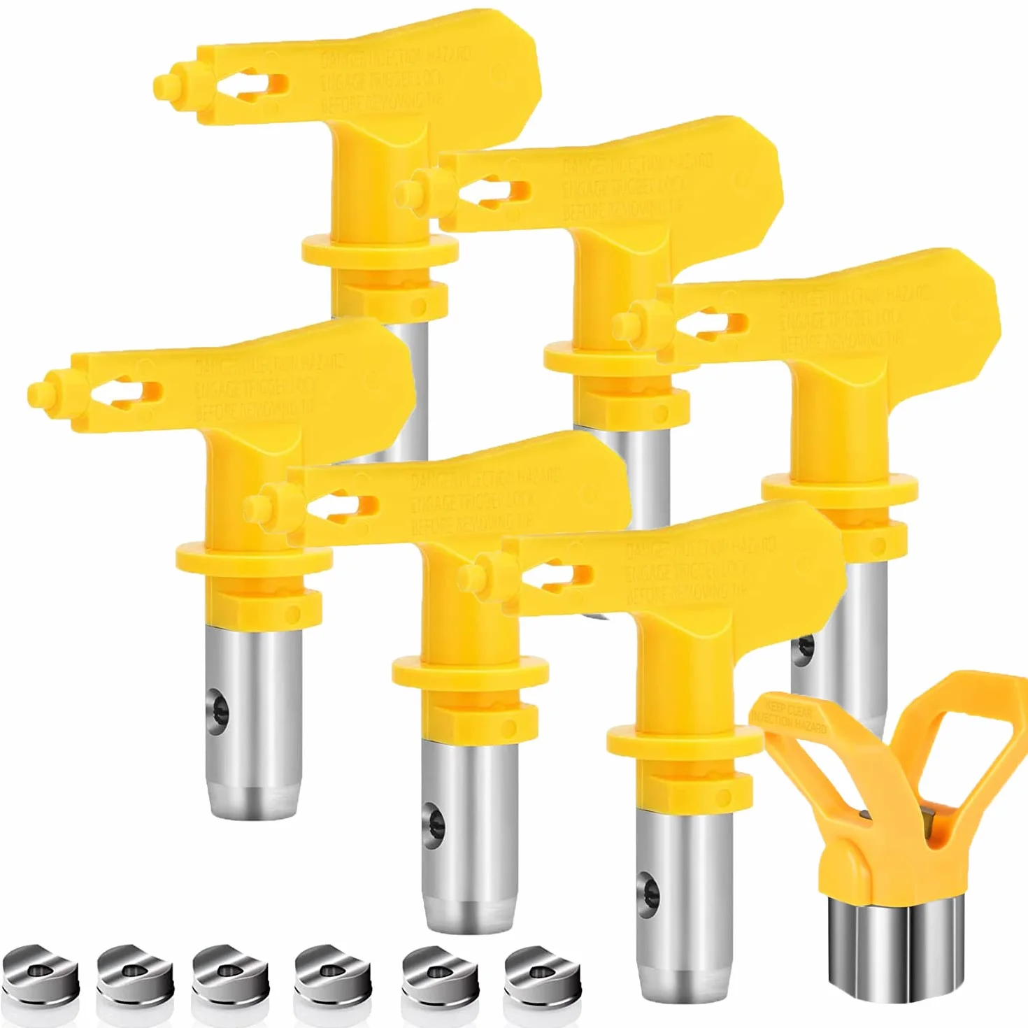 6 sztuk Airless dysza z uszczelką końcówkową, do systemów natryskowych Airless (typ 515, 517, 519, 521, 523, 525)