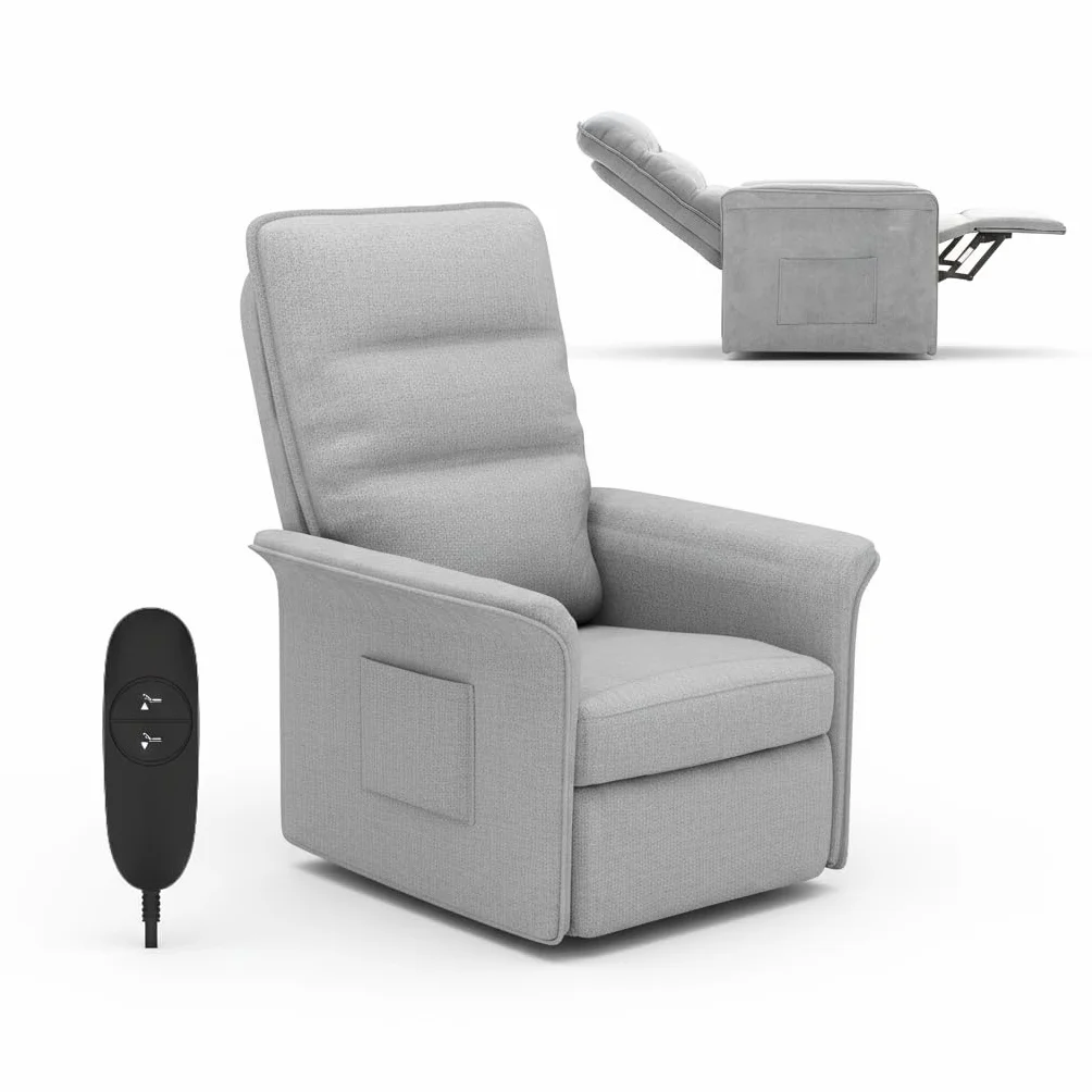 FLEXISPOT X1 Elektryczny fotel relaksacyjny (82 x 77 x 104 cm), regulowane oparcie 105°-155°, fotel do leżenia, ergonomiczny do sypialni i salonu