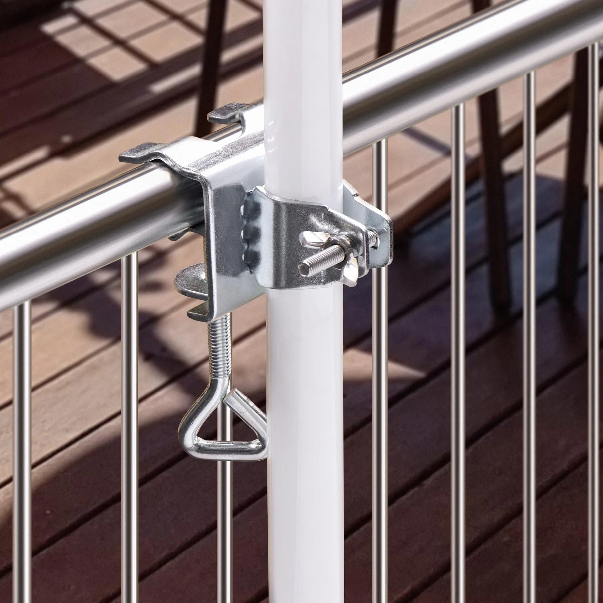 COM-FOUR® stojak na parasol – parasol na balustradę lub balkon – stopka parasolowa na balkon i taras (Ø 19-32 mm, 01 Stück)