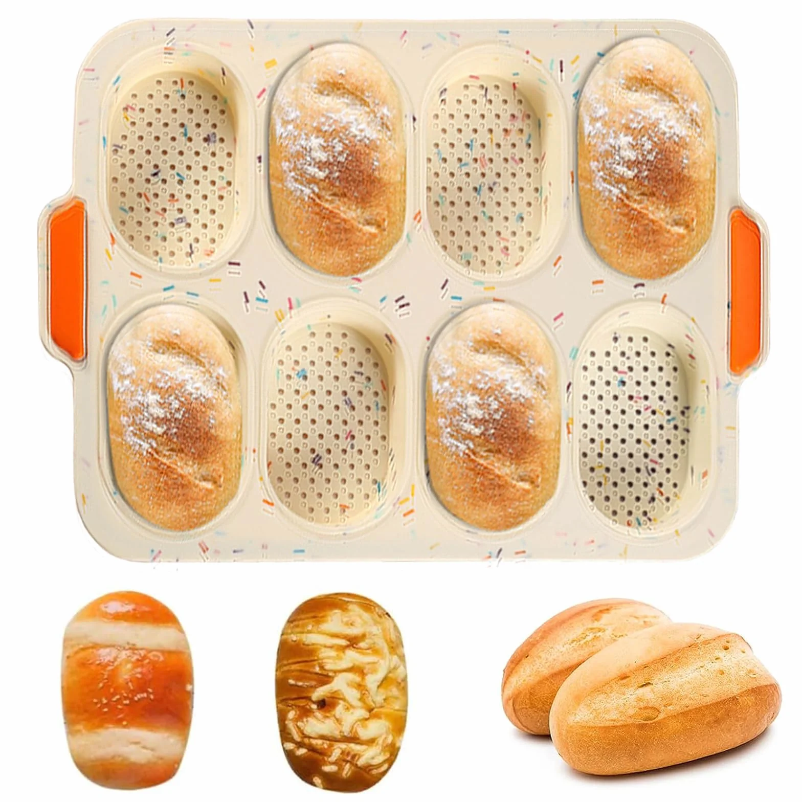 Foremka do pieczenia bułek 8 bułek nieprzywierająca forma do chleba