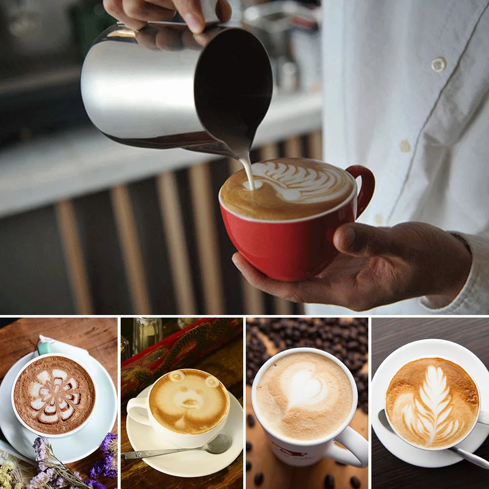 Dzbanek na mleko ze stali nierdzewnej 600 ml do spieniania cappuccino