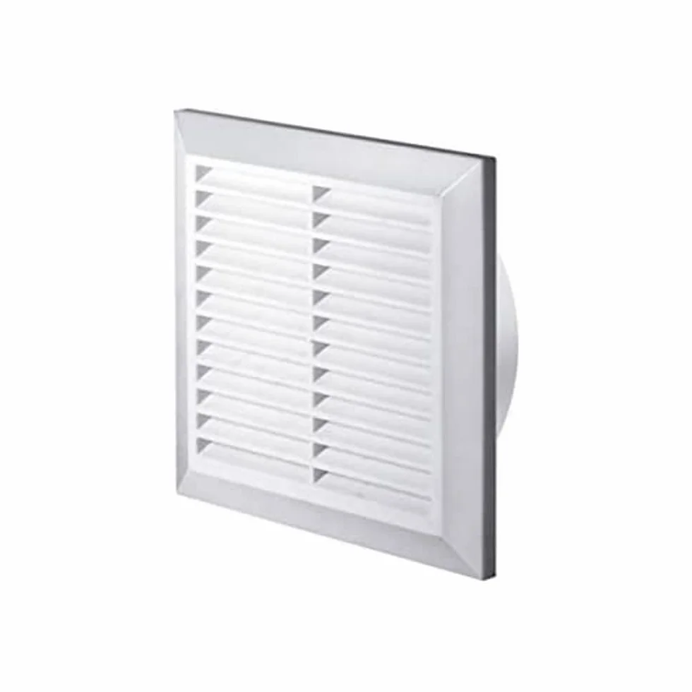 Biała Kratka Wentylacyjna 100 Mm / 4" z Siatką Przeciw Owadom I Okrągłym Łączem Rur Kanałowych/Osłona Wentylacyjna Kanałowa T61