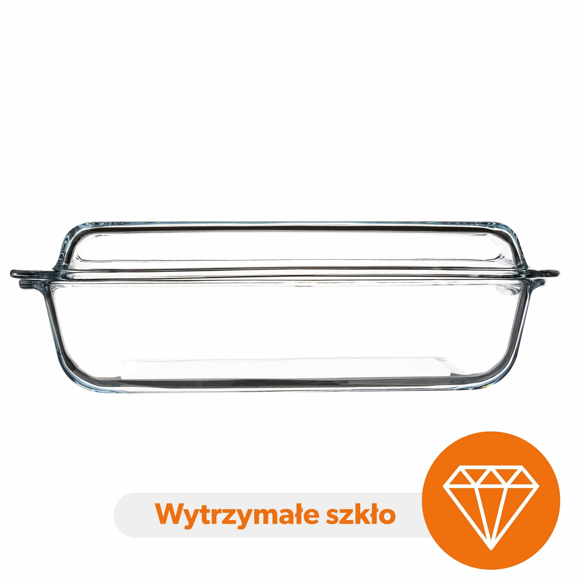 KADAX Prostokątne naczynie żaroodporne 3,95 l z pokrywą do lasagne, mięsa i zapiekanek