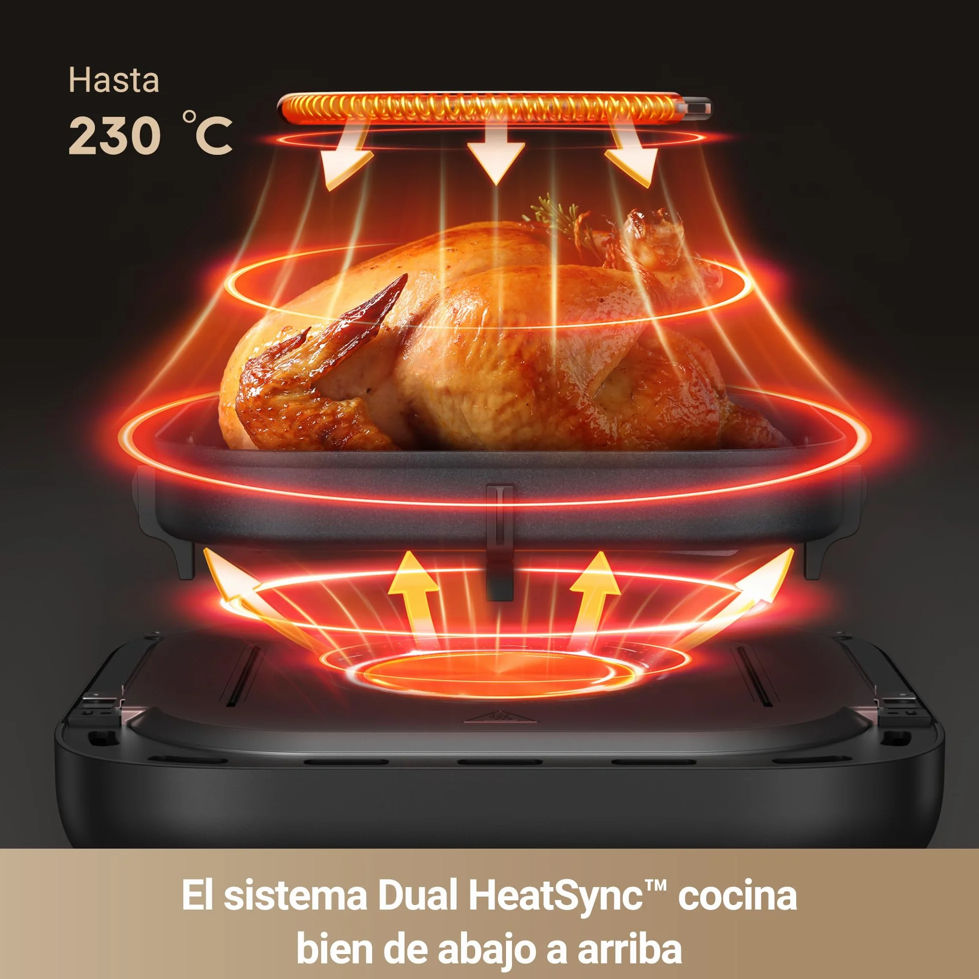 Mova AeroChef FD10 Pro frytkownica na gorące powietrze, szybkie chrupiące gotowanie, frytkownica bezolejowa, duża frytkownica na gorące powietrze o pojemności 6 l, cyrkulacja ciepłego powietrza