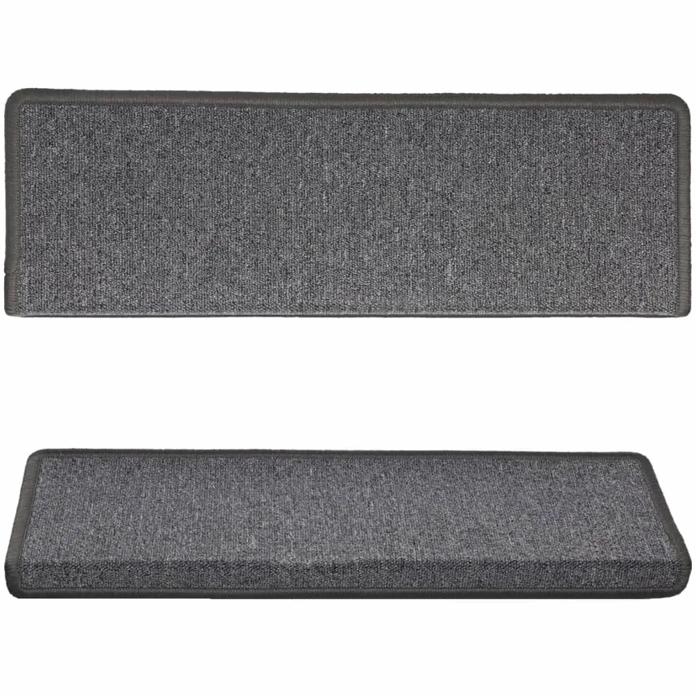 vidaXL Nakładki na schody, 15 szt., 65x21x4 cm, ciemnoszare