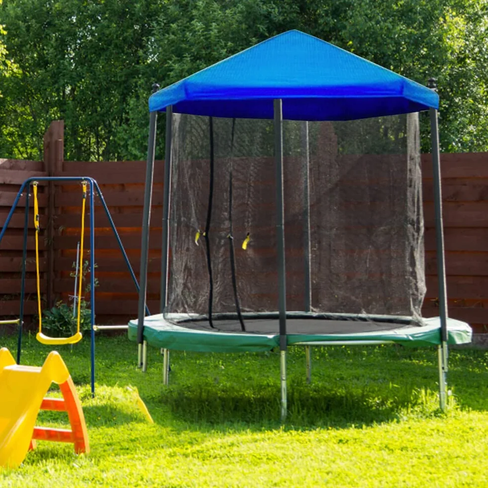 URFEDA Okrągły daszek do trampoliny, 305 cm, ochrona przed deszczem, śniegiem, wodoszczelna, do aktywności na świeżym powietrzu, na podwórko, taras, do ogrodu