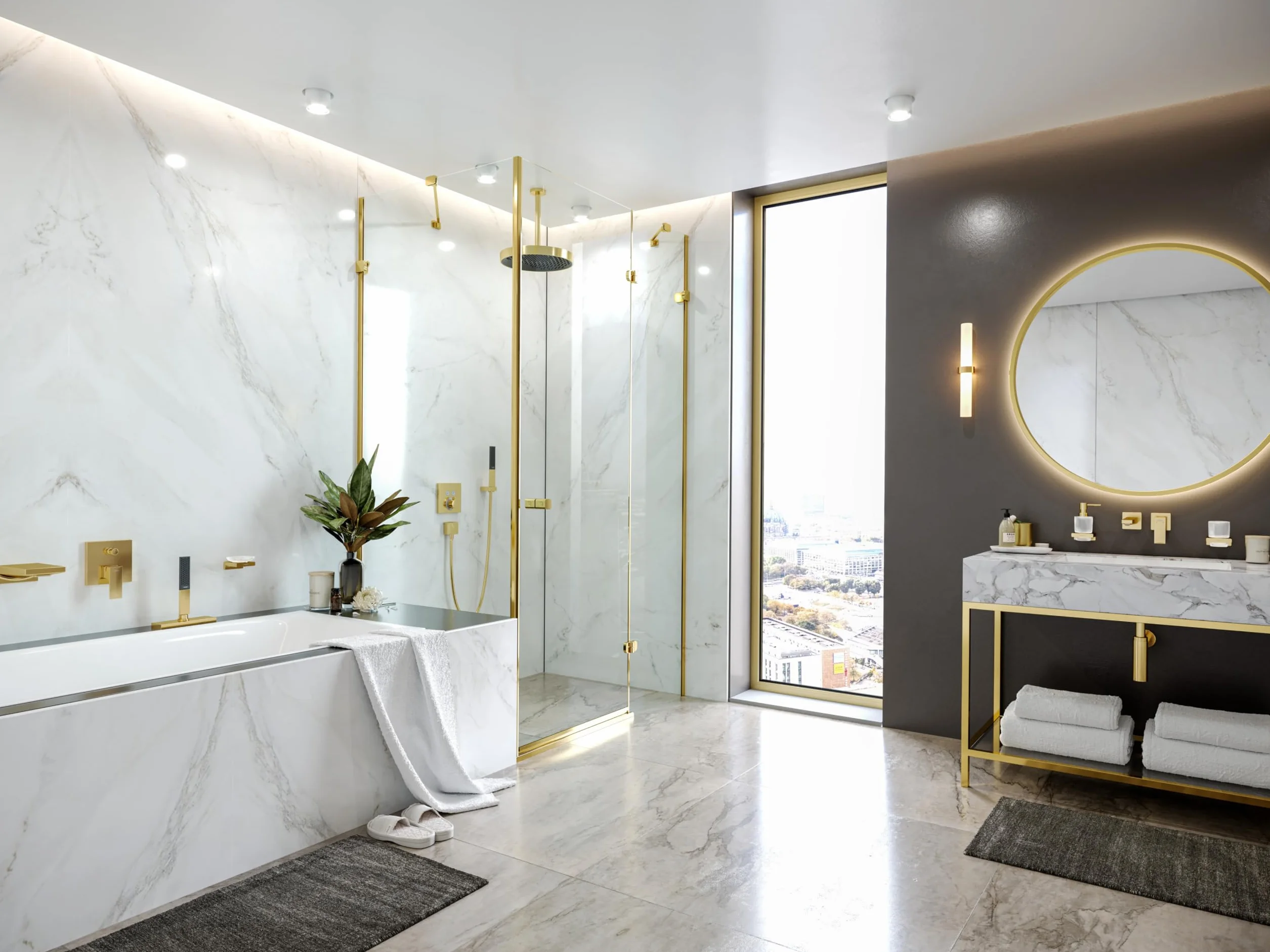 hansgrohe AddStoris Uchwyt na rolkę zapasową złoty optyczny polerowany, 41756990