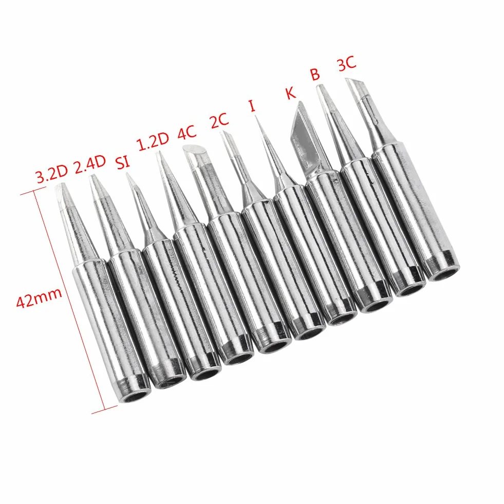 10pcs 900m-T lutownicza końcówka dla 936, 937, 938, 969, 8586, 852d Stacja lutownicza