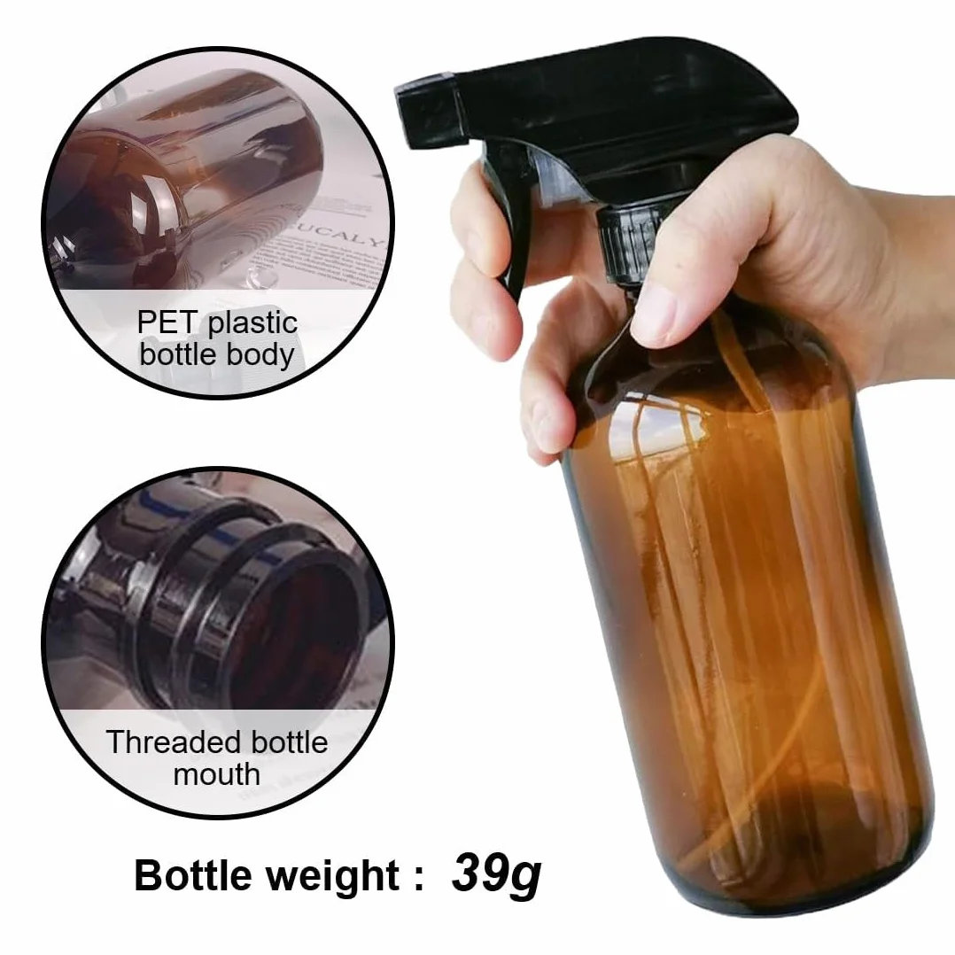 Butelka z rozpylaczem 500 ml – puste butelki z rozpylaczem z tworzywa sztucznego, butelka z rozpylaczem, idealna do roślin, czyszczenia, fryzjerów, nadaje się do kontaktu z żywnością i do