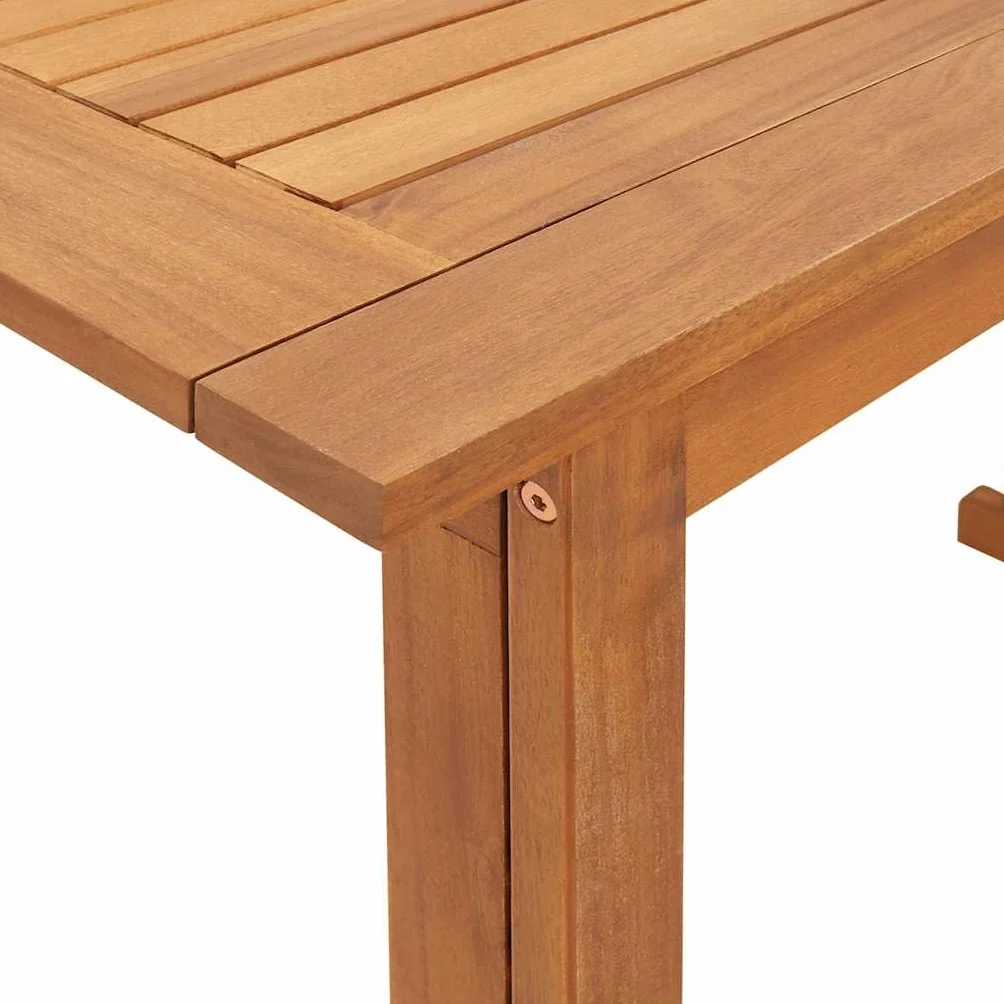 vidaXL Stół bistro z litego drewna akacjowego, trwały i odporny na warunki atmosferyczne, praktyczna składana konstrukcja, łatwy montaż, 90 x 50 x 75 cm