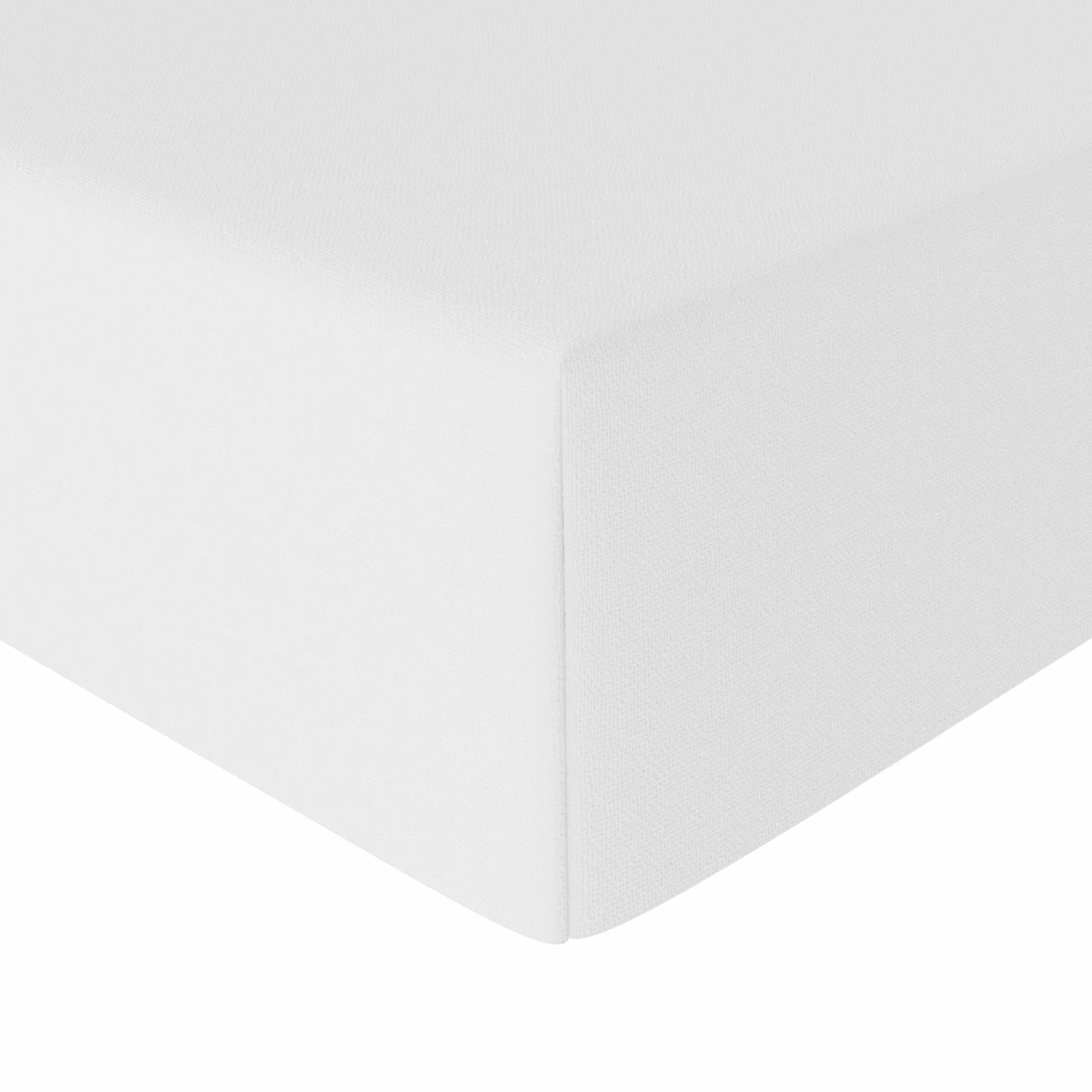 Amazon Basics Dopasowane prześcieradło z gumką, z mikrofibry, jasnobiałe, 140 x 200 x 30 cm