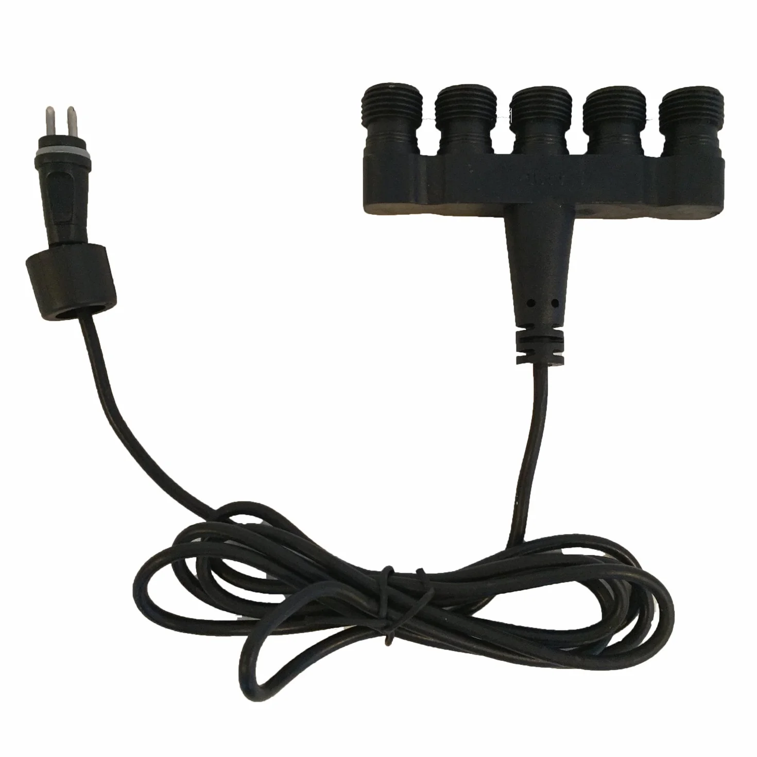 Köhko Rozdzielacz 5-drożny 12 V (IP44) z kablem przyłączeniowym 50 cm do użytku na zewnątrz lub pod wodą – nadaje się do pompy fontannowej LED Sring 29015