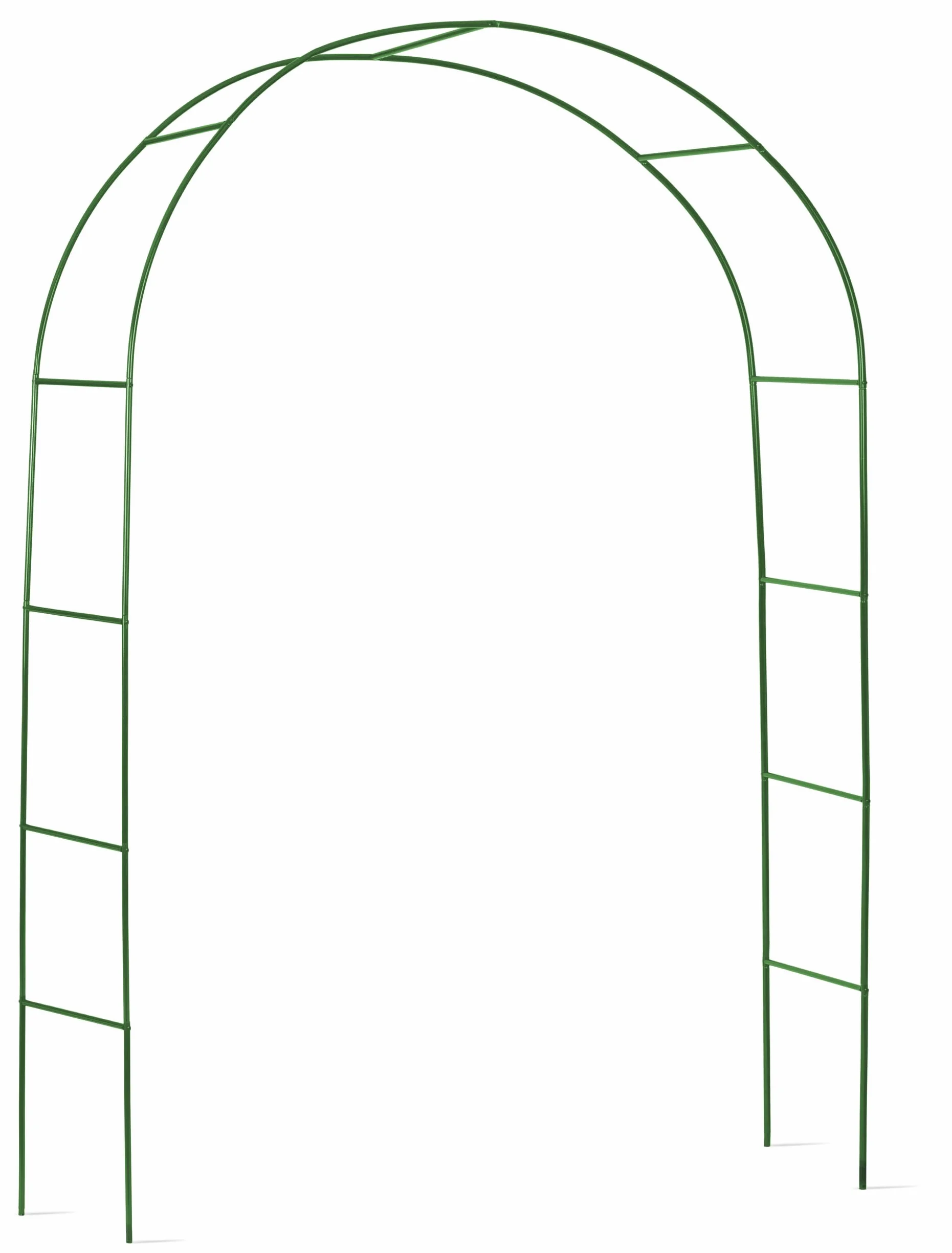 Łuk Ogrodowy Do Roślin Pnących Pergola Ogrodowa Metalowa Łuk Różany 4 Kotwy Mocujące 240x140 cm Ciemnozielony