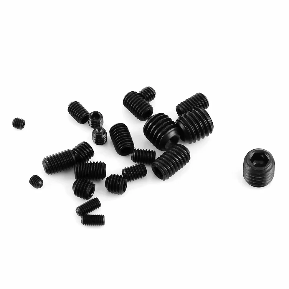 Śruby imbusowe ze stali nierdzewnej, zestaw 240 sztuk, śruby imbusowe Hex Screw, pasujące pudełko, DIN916 M3-M8, kompletny gwint, prosty model