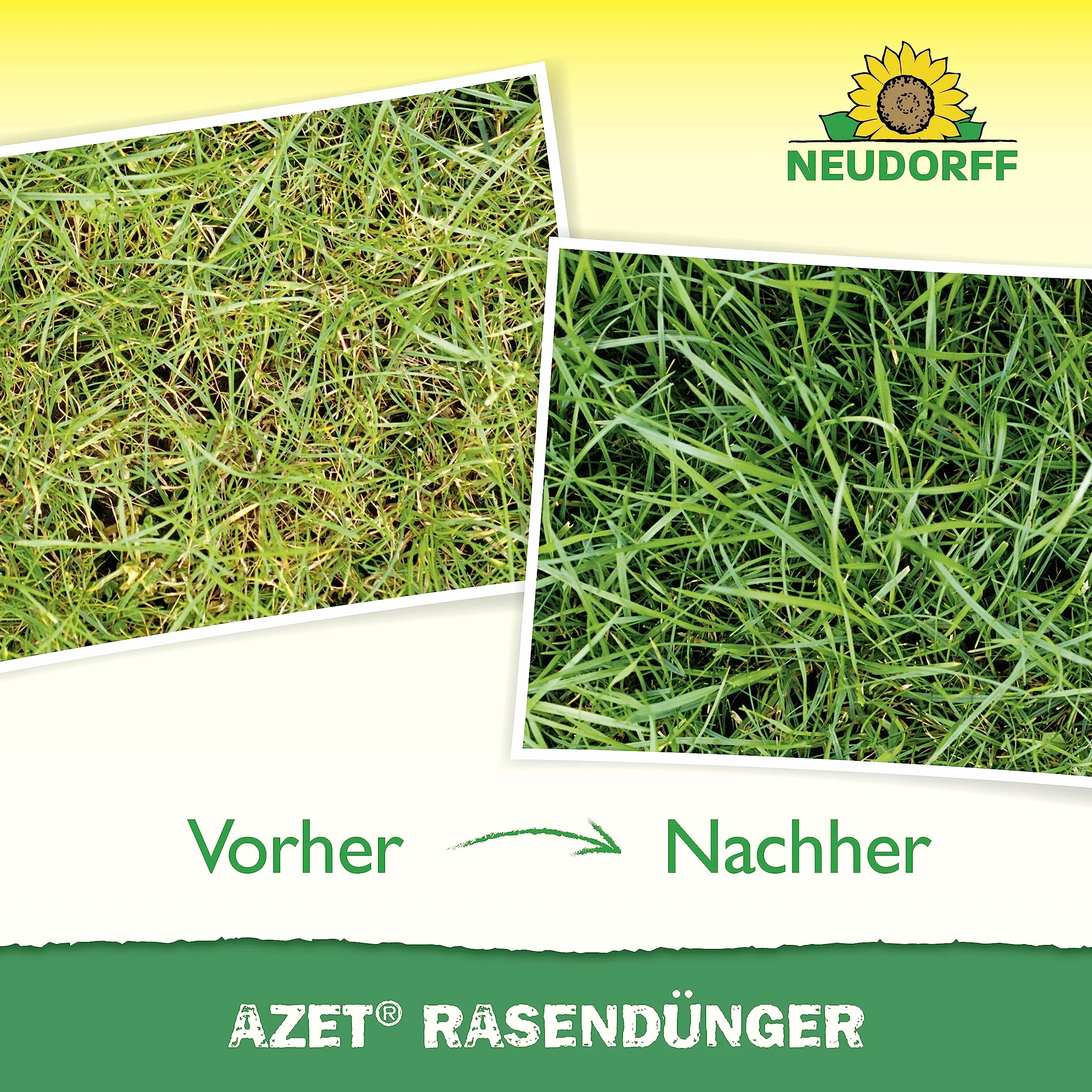 Neudorff Azet Nawóz do trawnika – organiczny nawóz do trawnika na 100 m² zapewnia gęstą, zieloną i wytrzymałą powierzchnię trawnika, 5 kg